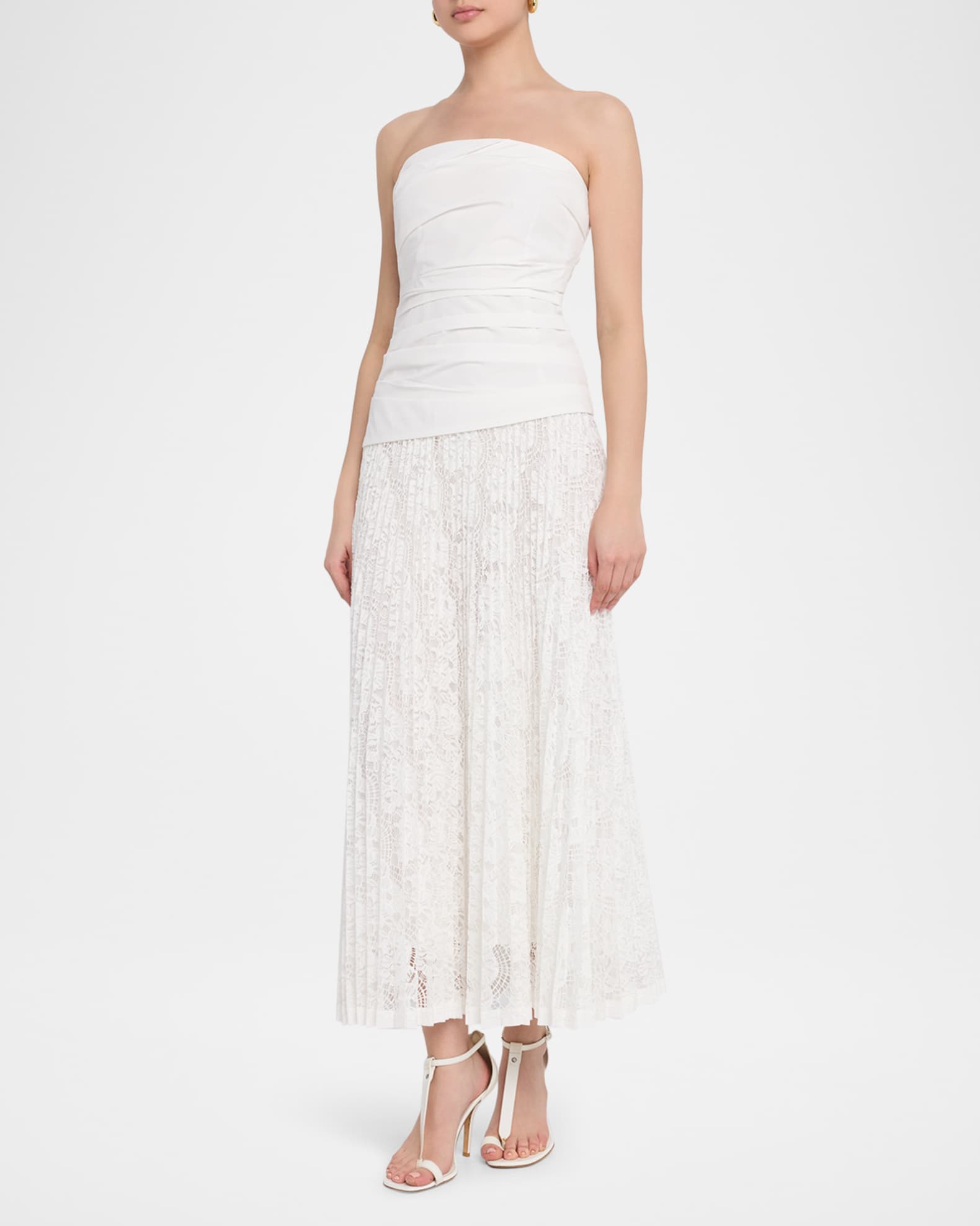 SIMKHAI Annalise Cotton Lace Midi Dress | Neiman Marcus
