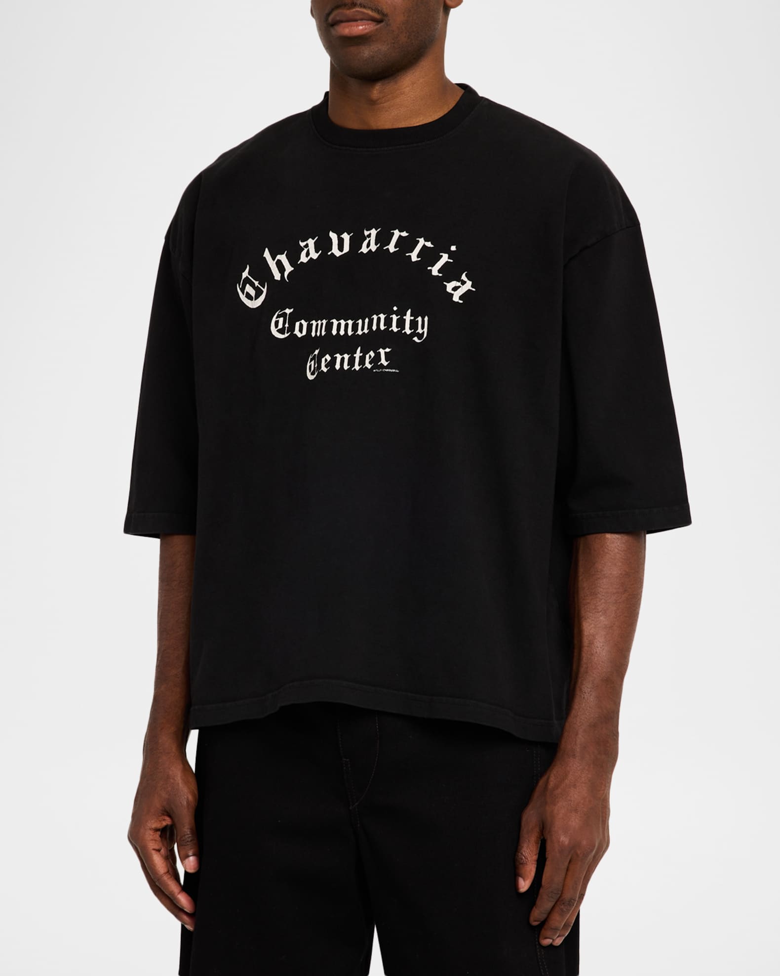 Willy Chavarria Men's Chavarria Community Center Cotton Graphic T