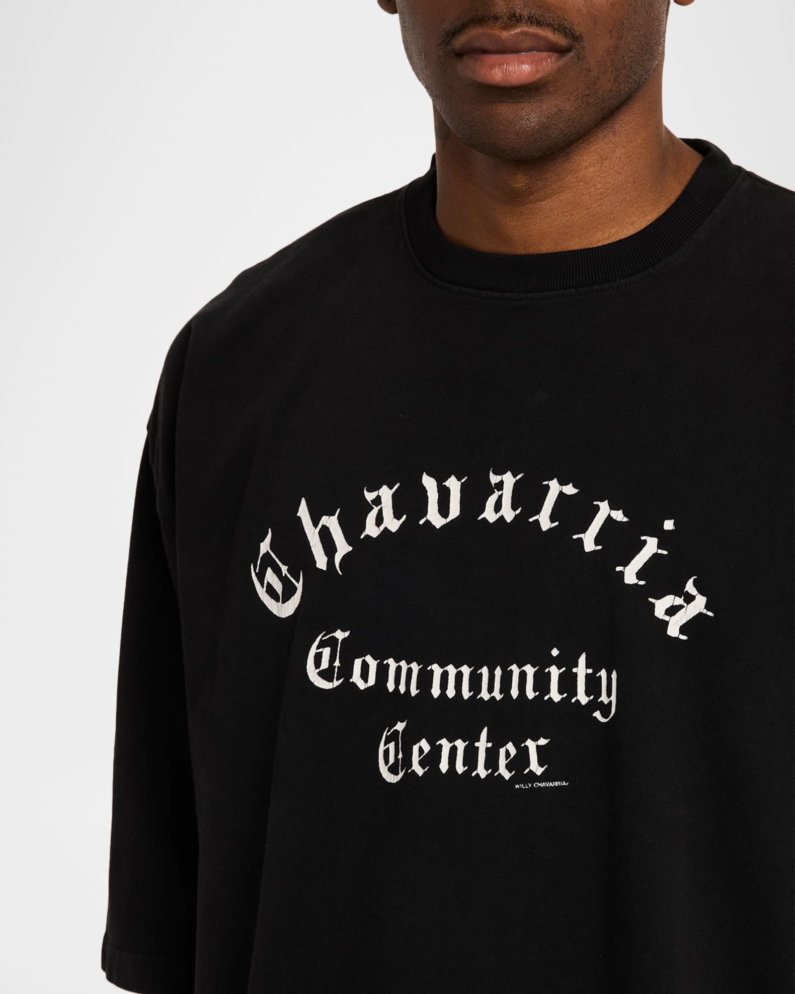 Willy Chavarria Men's Chavarria Community Center Cotton Graphic T