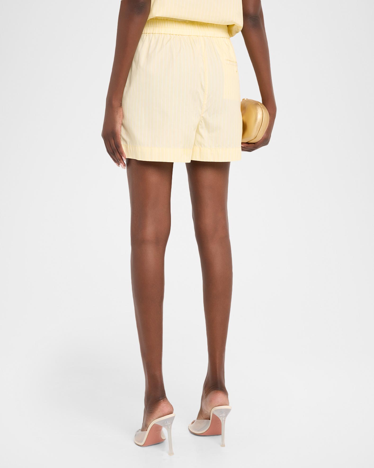 SIMKHAI Sarah Stripe Cotton Boxer Shorts | Neiman Marcus