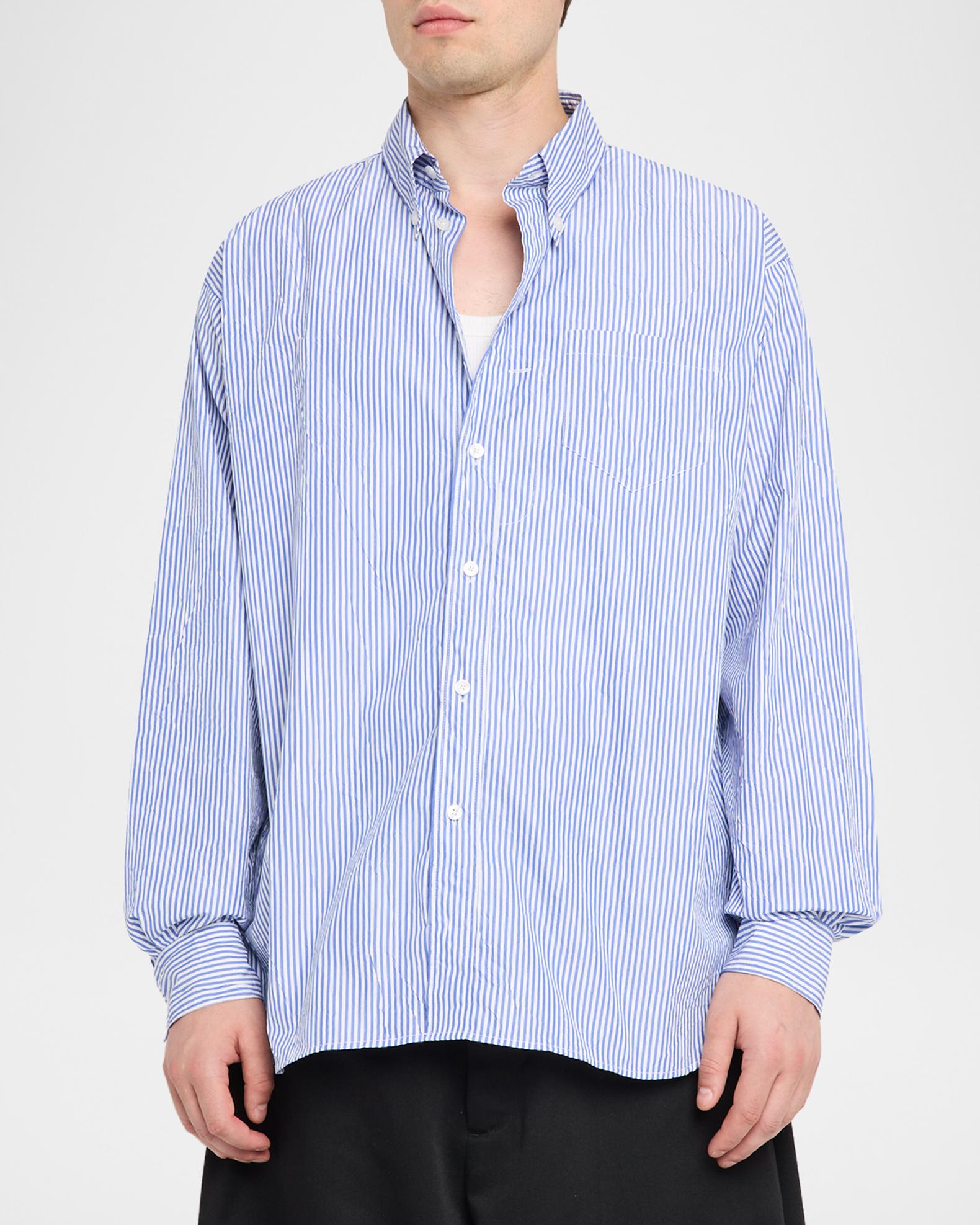 Willy Chavarria Men's Veterano-Stripe Cotton-Blend Sport Shirt