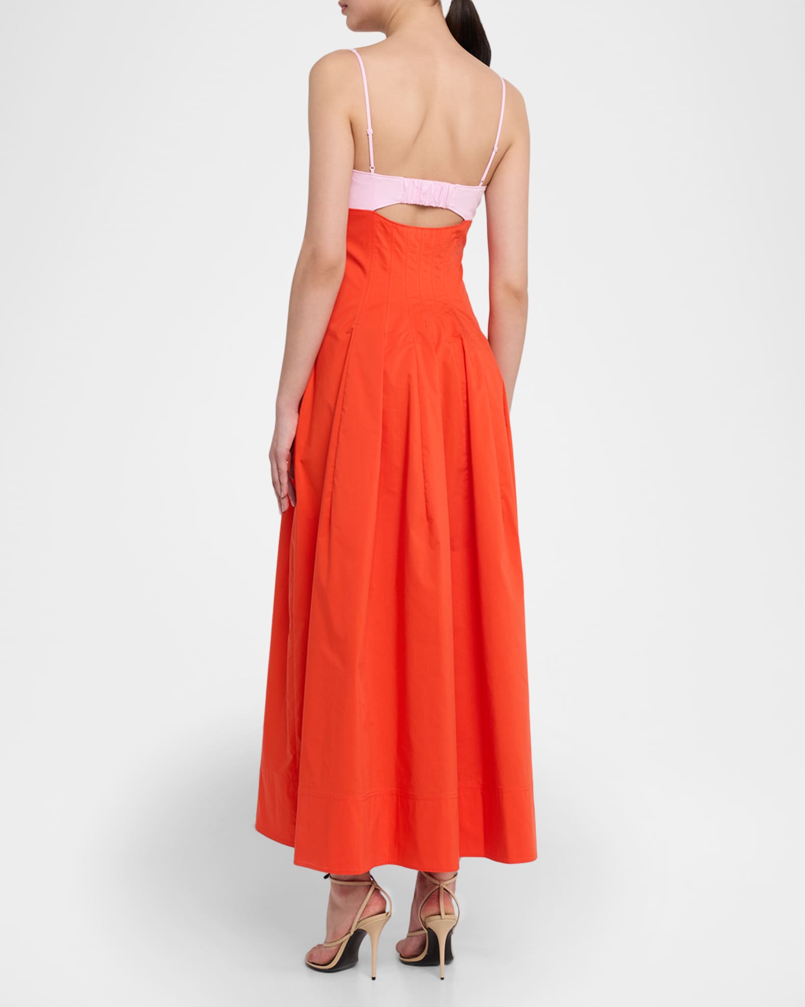 SIMKHAI Maddy Cotton Cut-Out Maxi Dress | Neiman Marcus