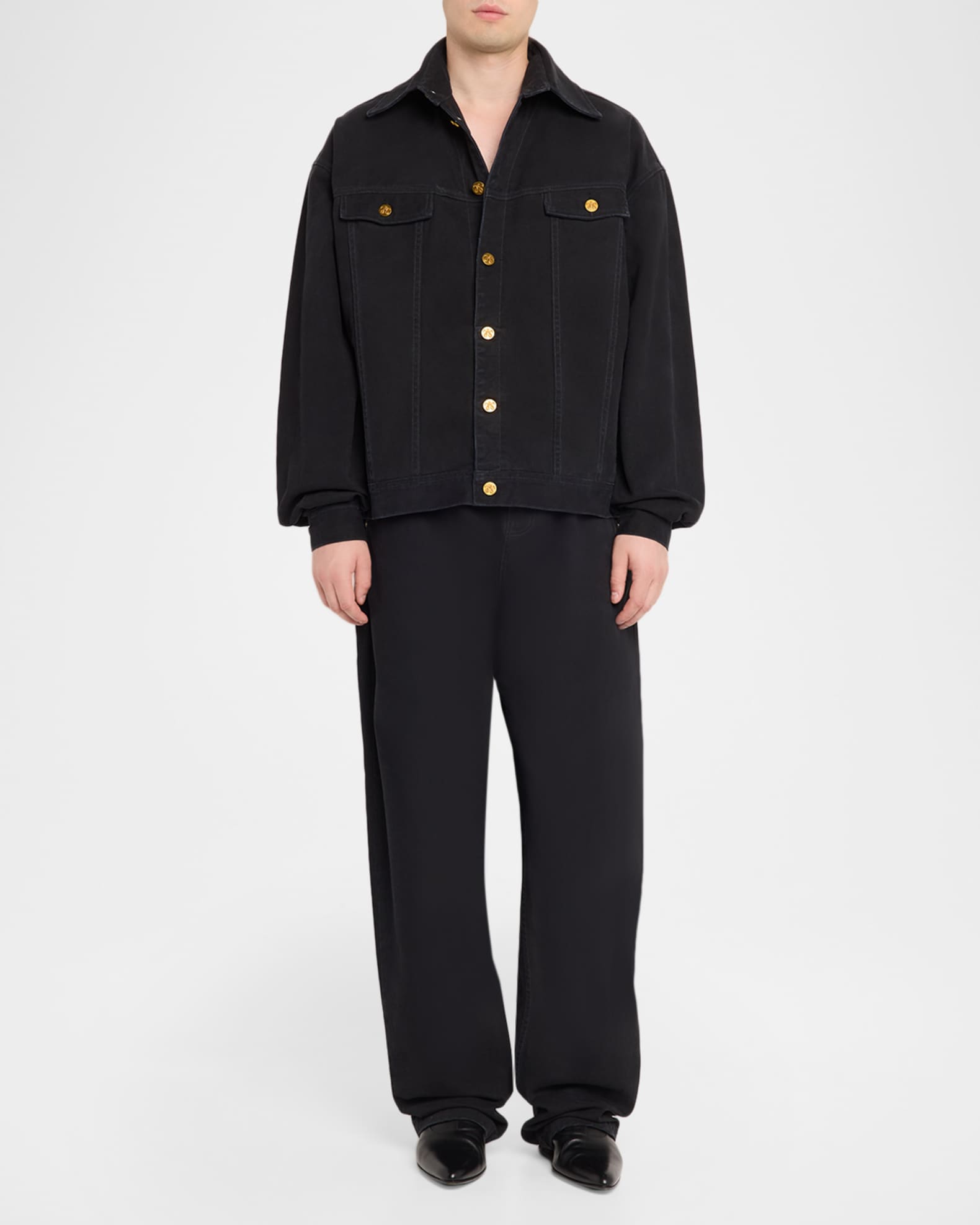 Willy Chavarria Men's Chachi Denim Trucker Jacket | Neiman Marcus