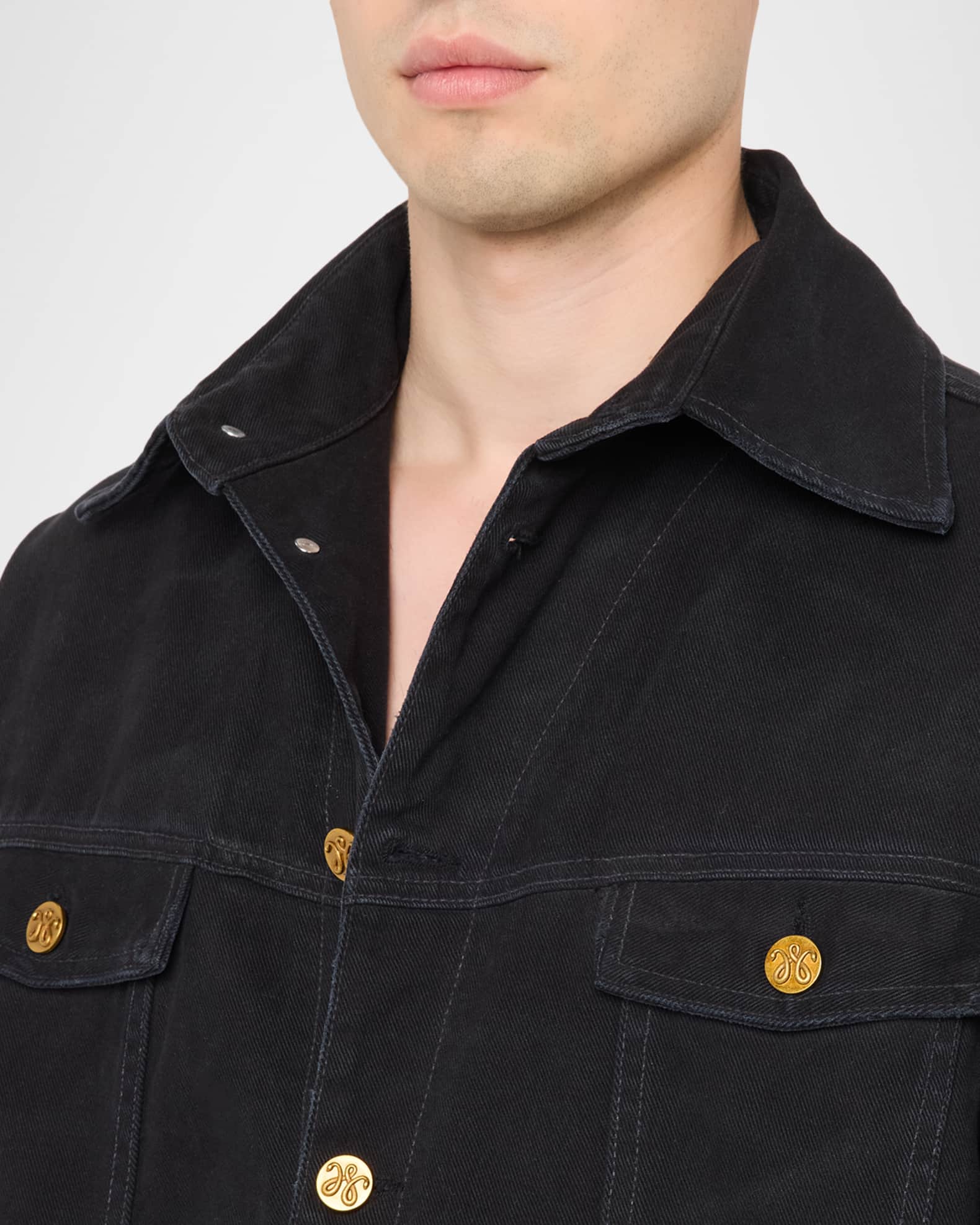 Willy Chavarria Men's Chachi Denim Trucker Jacket | Neiman Marcus