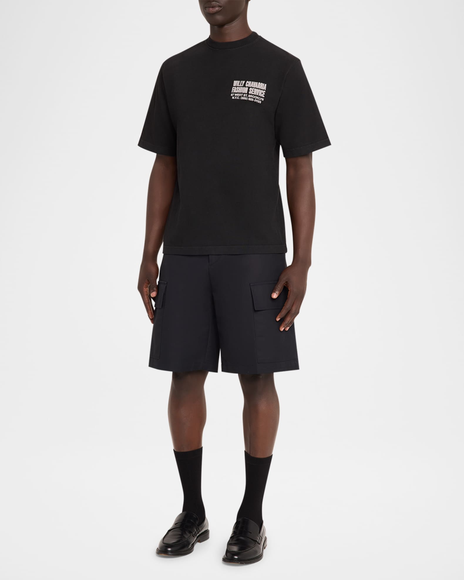 Willy Chavarria Men's Fashion Service Cotton T-Shirt | Neiman Marcus