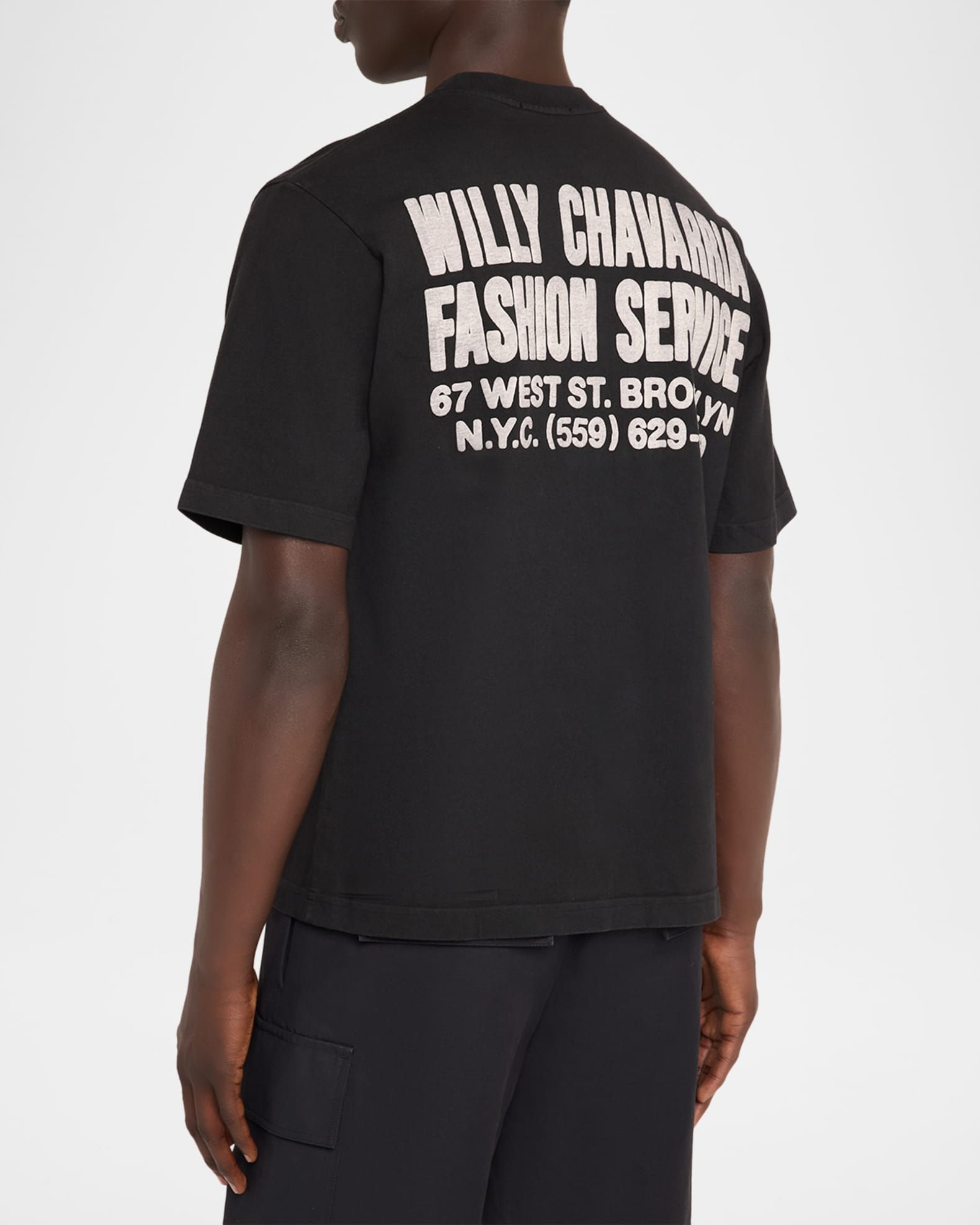Willy Chavarria Men's Fashion Service Cotton T-Shirt | Neiman Marcus