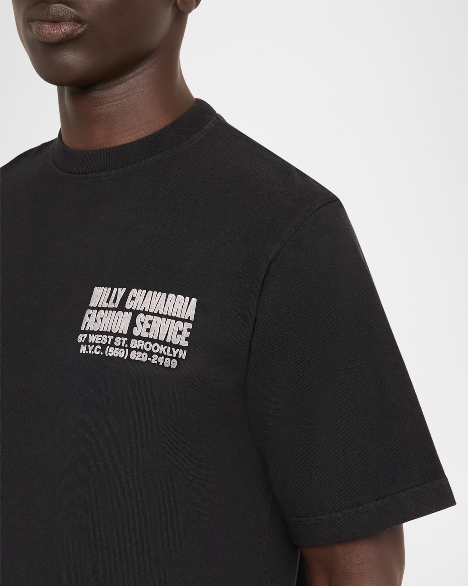 Willy Chavarria Men's Fashion Service Cotton T-Shirt | Neiman Marcus