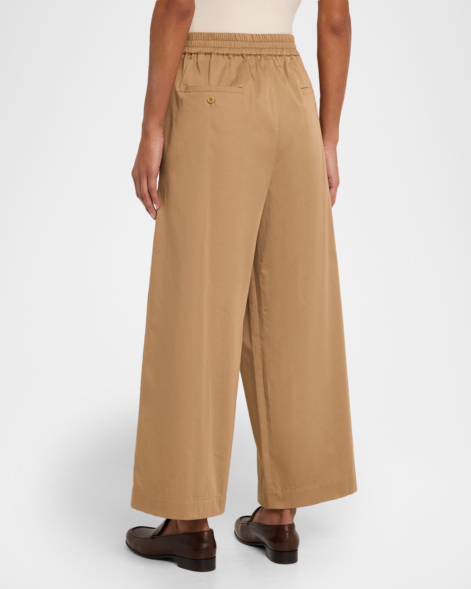 Weekend Max Mara Golfo Cropped Wide-Leg Cotton Pants | Neiman Marcus