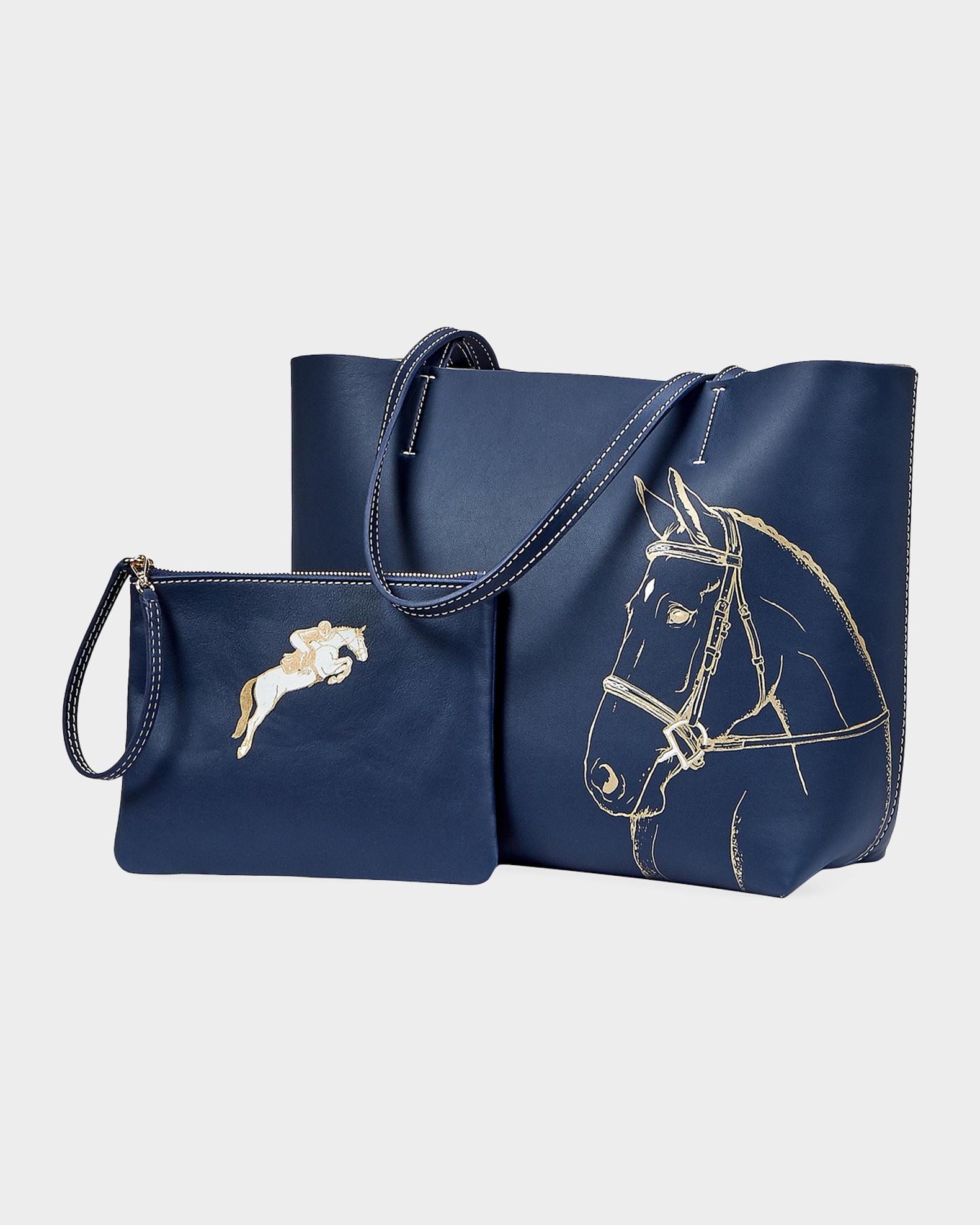 Chemical Sports Horse Big Bagトートバッグ　スタッズ Gigi New York x Melissa Bamber Hunter Horse-Printed Leather Tote