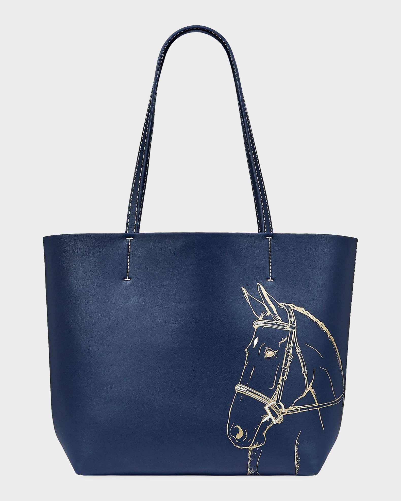 Gigi New York x Melissa Bamber Hunter Horse-Printed Leather Tote