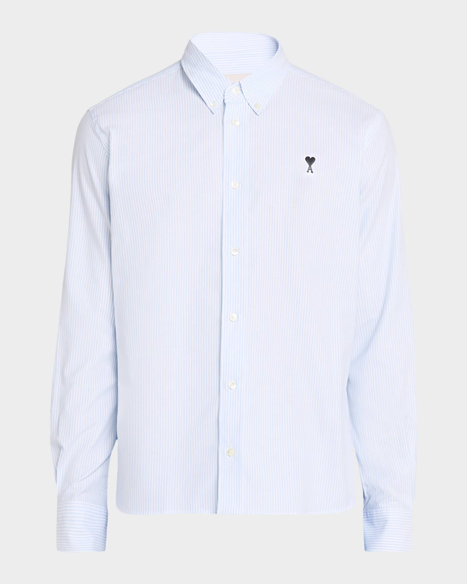 トップス Ami line tops Ami Paris Men's Quota Ami de Coeur Cotton Stripe Sport Shirt