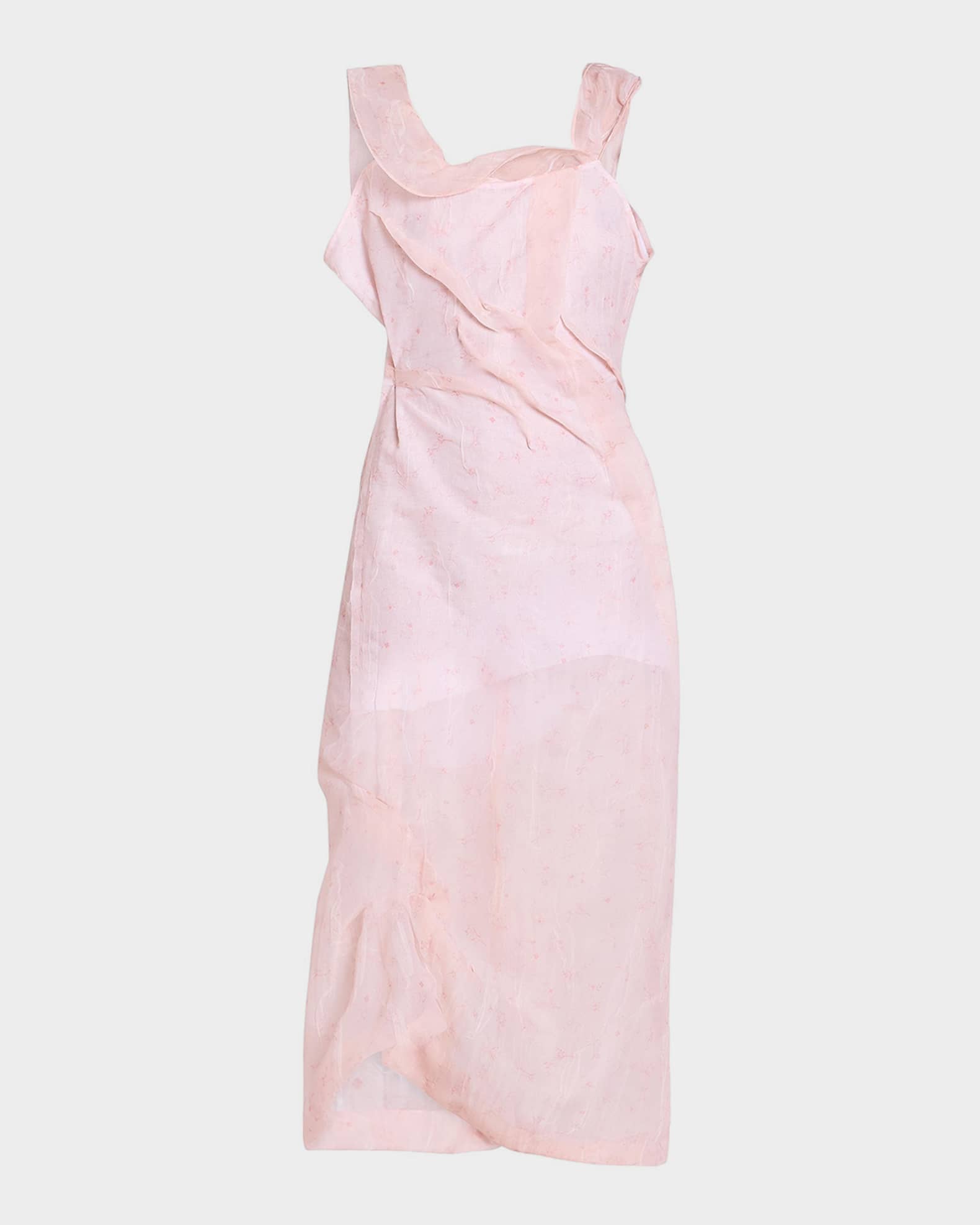 Victoria Beckham Hoop Midi Dress In Sketched Ditsy Blossom - 6 - Womens