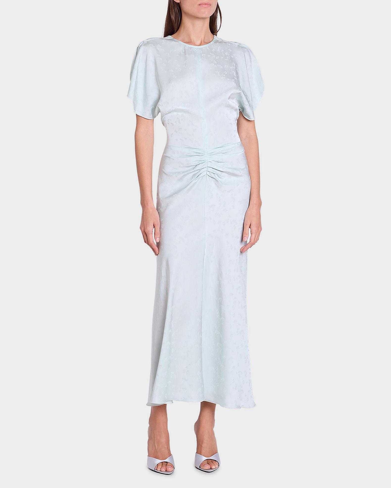 victoria beckham gathered open back satin maxi dress Victoria Beckham Gathered Open-Back Satin Maxi Dress in Black