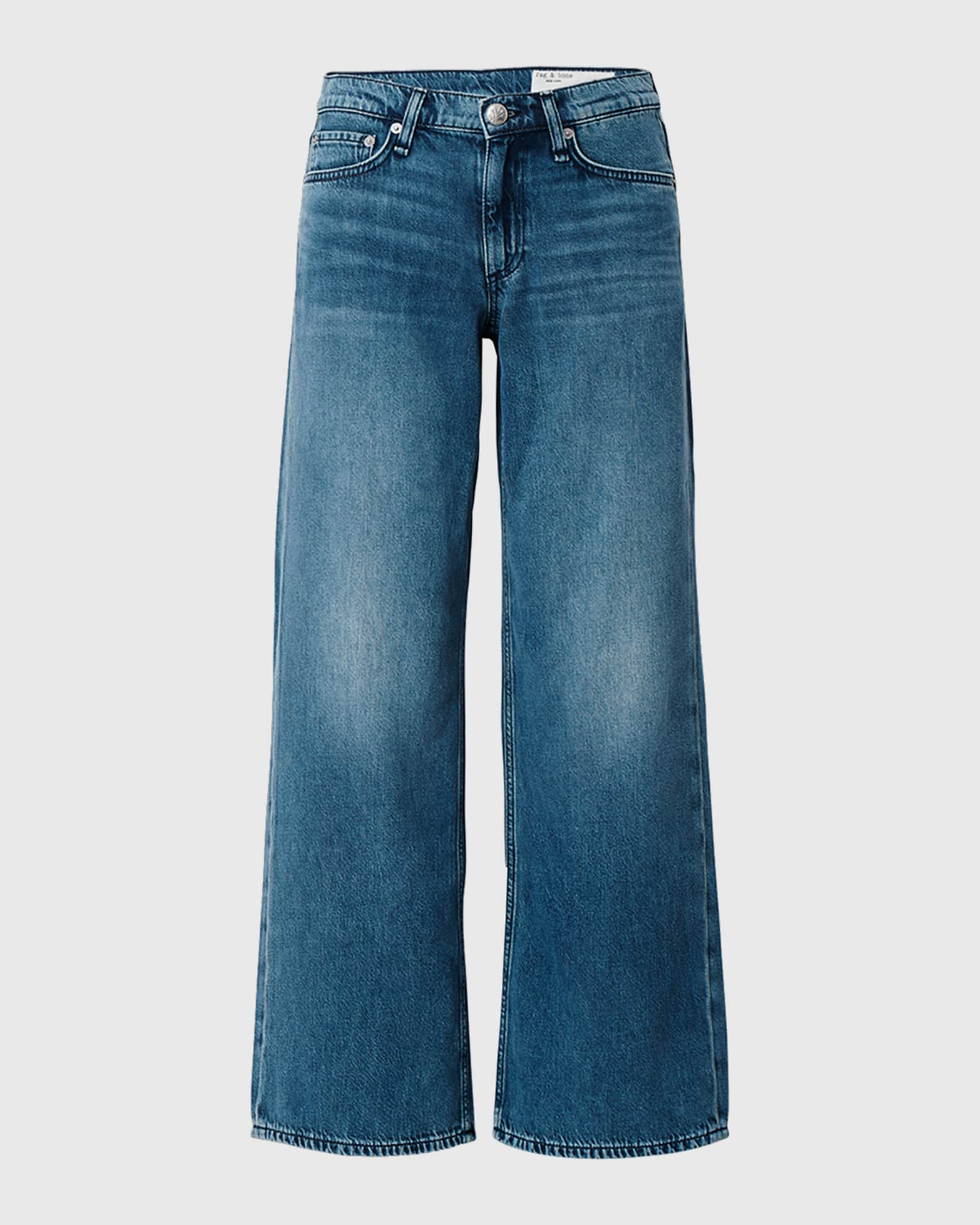 Rag & Bone Featherweight Cam Low-Rise Relaxed Straight Ankle Jeans