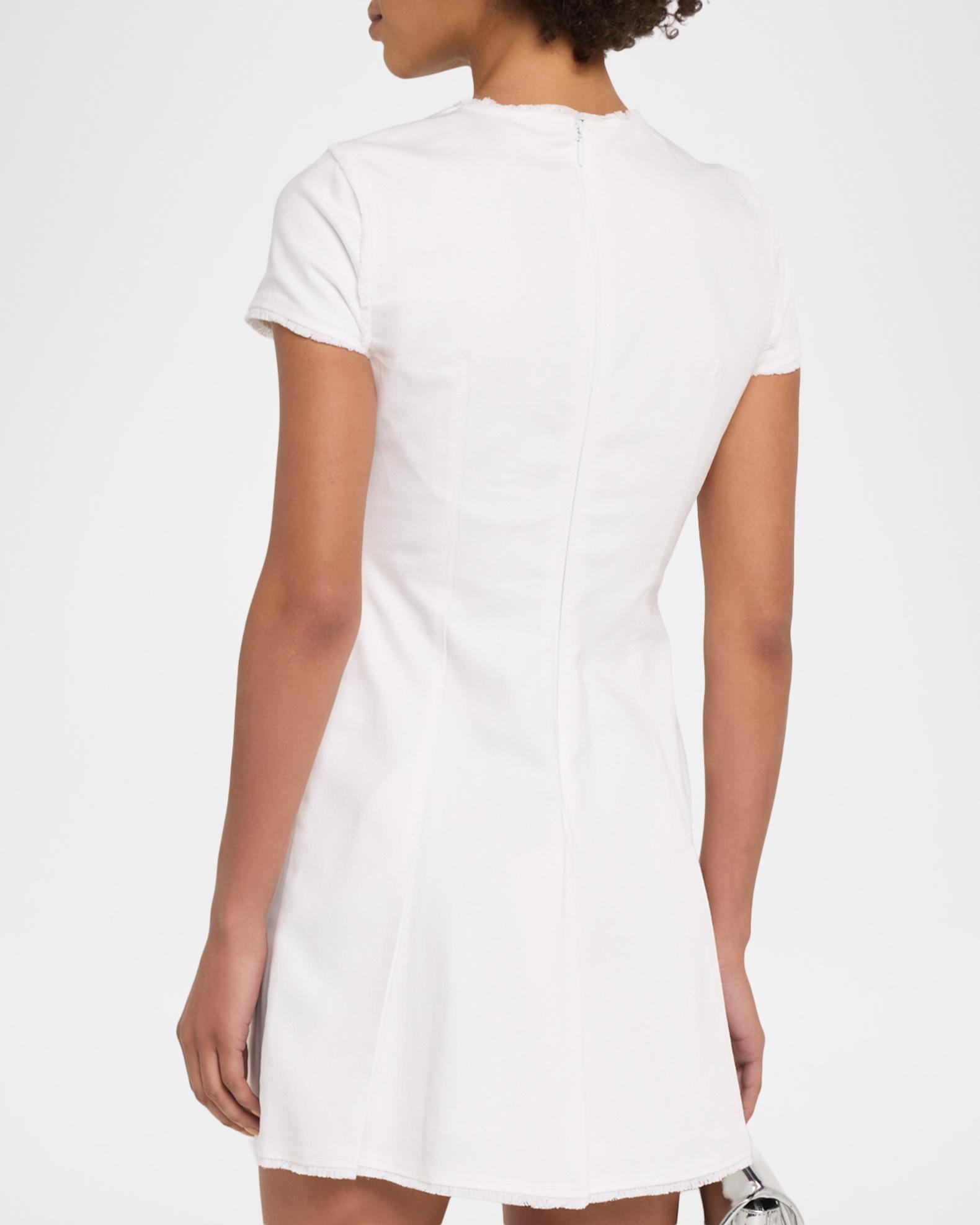 Cinq à Sept Nova Short-Sleeve Denim Mini Dress | Neiman Marcus