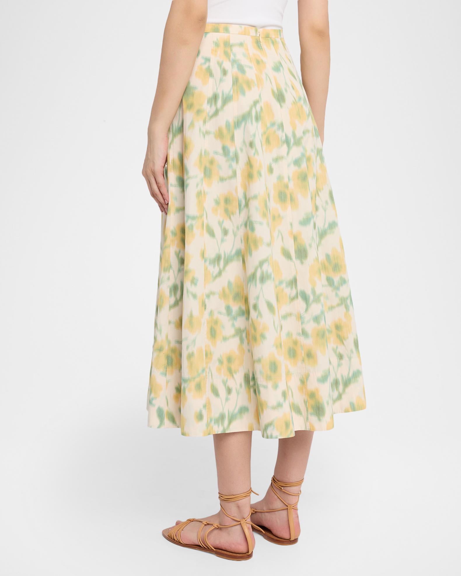 Tanya Taylor Tavia Floral Taffeta Midi Skirt | Neiman Marcus