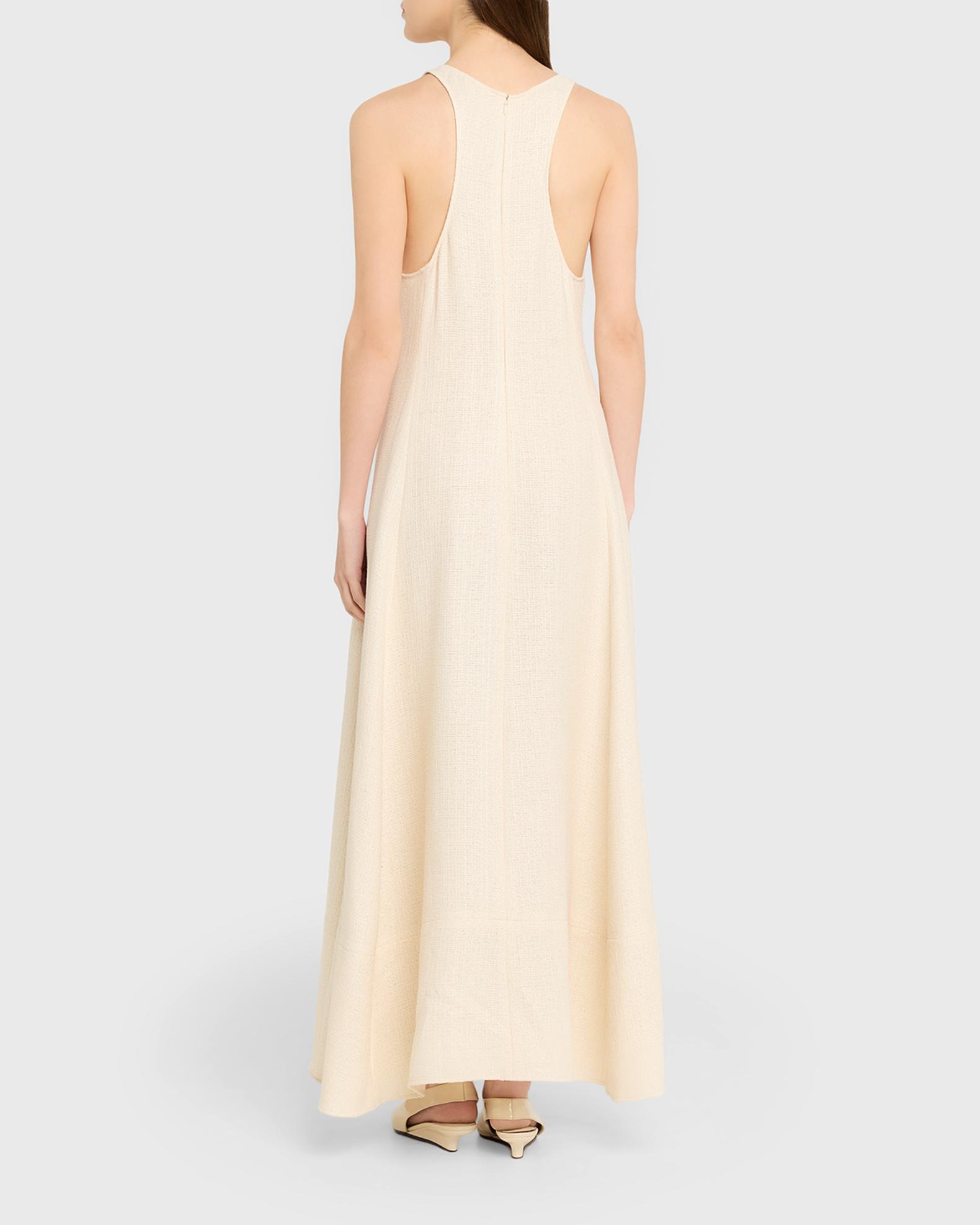 toteme beach dress - Sculpted Cotton ecru - 30 Concealed back zip closure Church backless dress midi Bella Size:14US/46FR/18UK