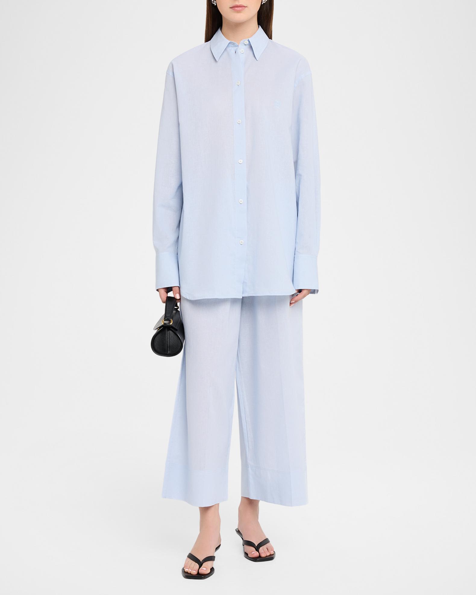 Toteme Garderob Oversized Linen-Cotton Shirt | Neiman Marcus