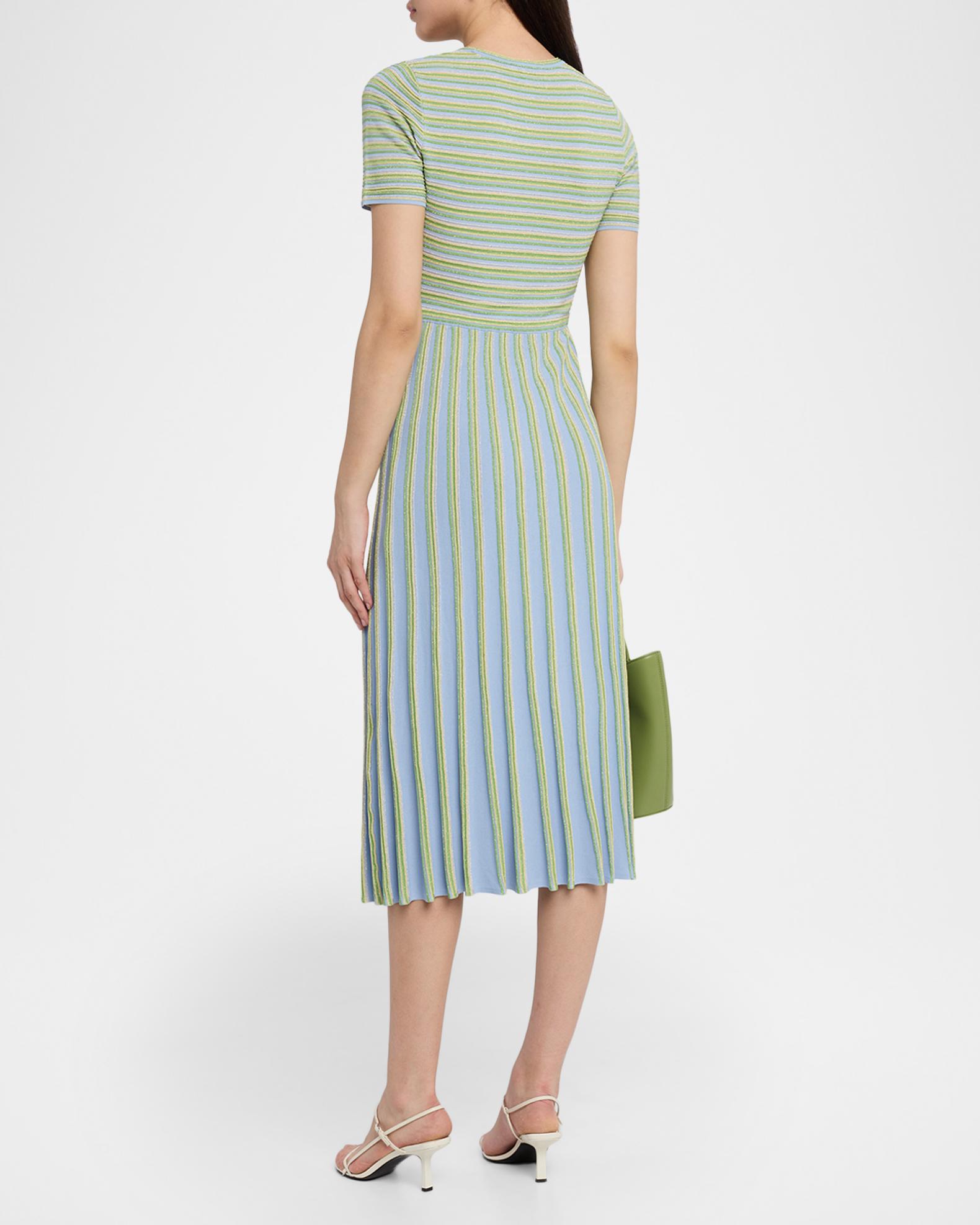 emiliana knit dress SIMKHAI Emiliana Sleeveless Polo Space-Dyed Midi Dress