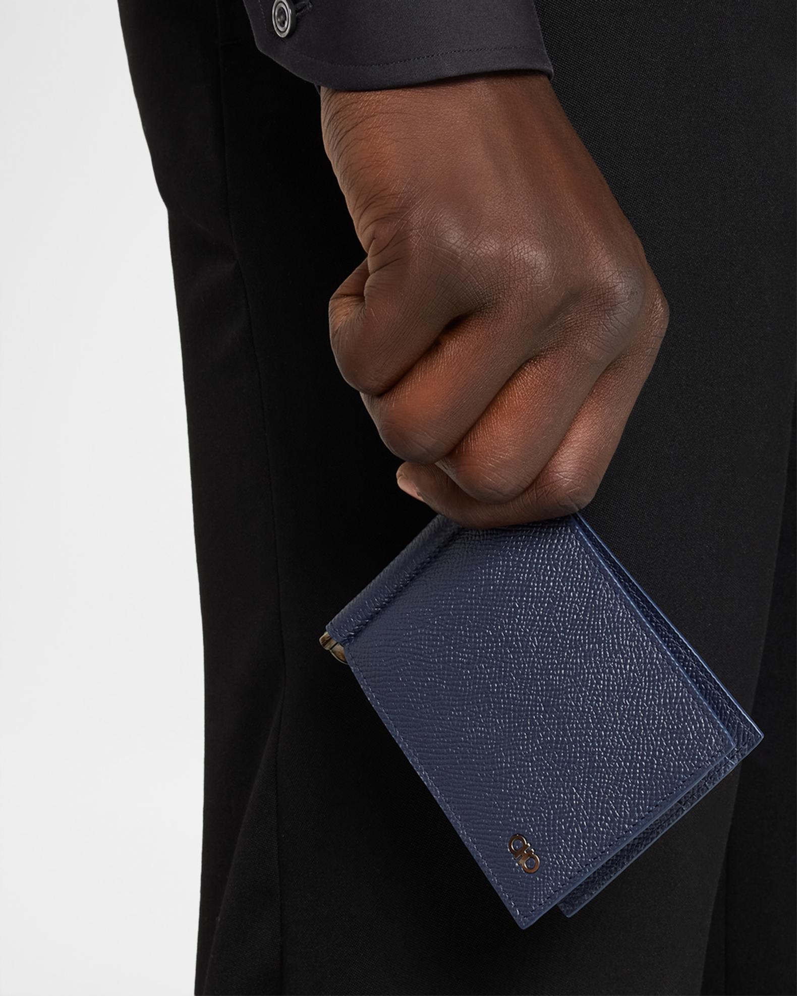 FERRAGAMO Men's Leather Micro-Gancio Money Clip Wallet | Neiman Marcus