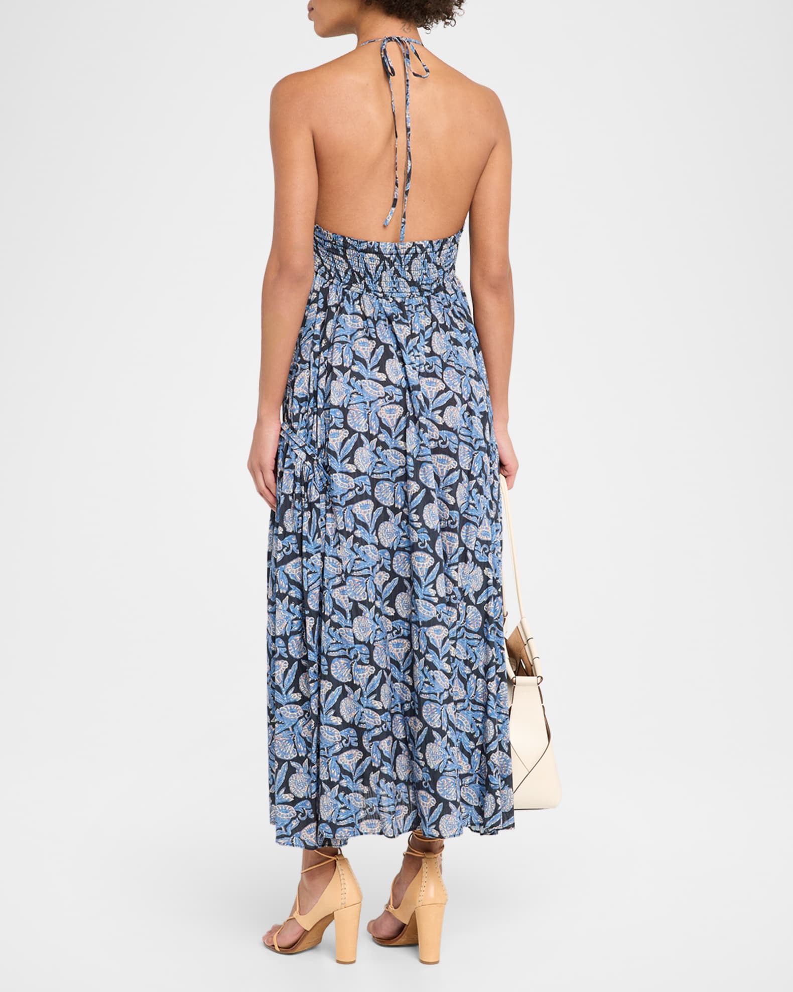 Ulla Johnson Anelise Printed Halter Midi Dress | Neiman Marcus