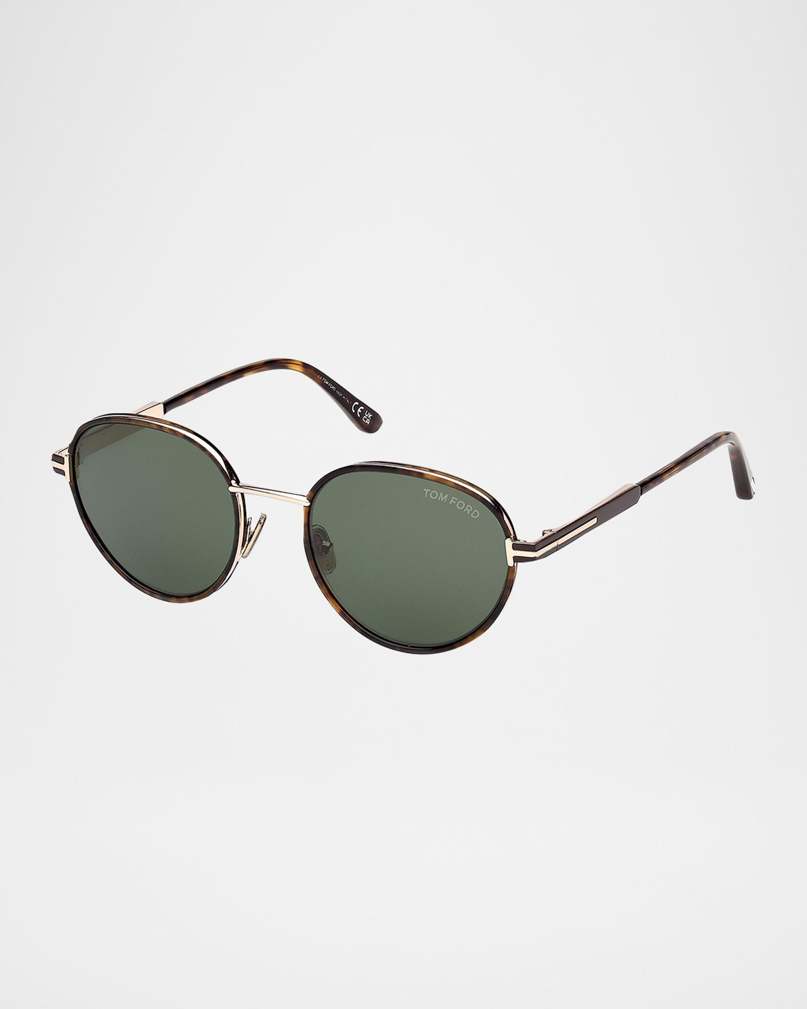 TOM FORD Jet 51MM Round Sunglasses | Neiman Marcus display picture 1