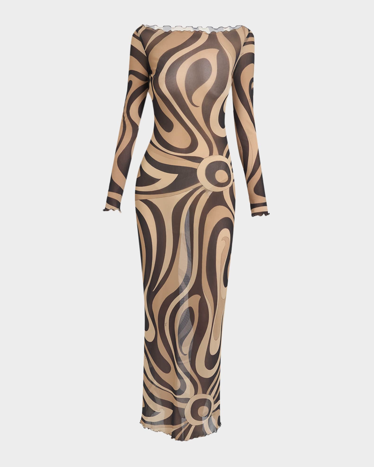 green emerald velvet dress EMILIO PUCCI Halterneck Long Gown - 4 US