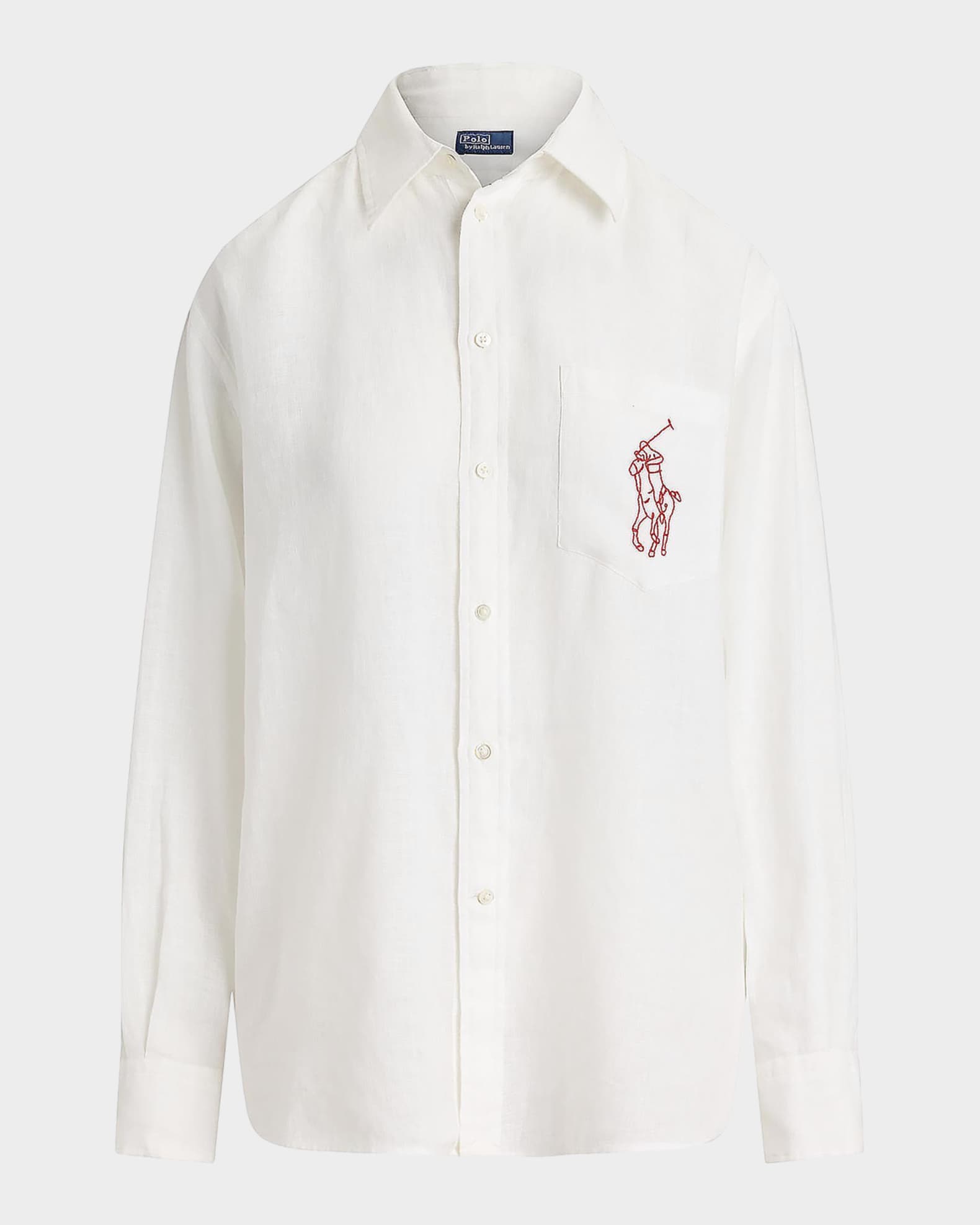 トップス POLO RALPH LAUREN BIG FIT THE BIG SHIRT Polo Ralph Lauren Oversize-Fit Big Pony Linen Shirt | Neiman Marcus