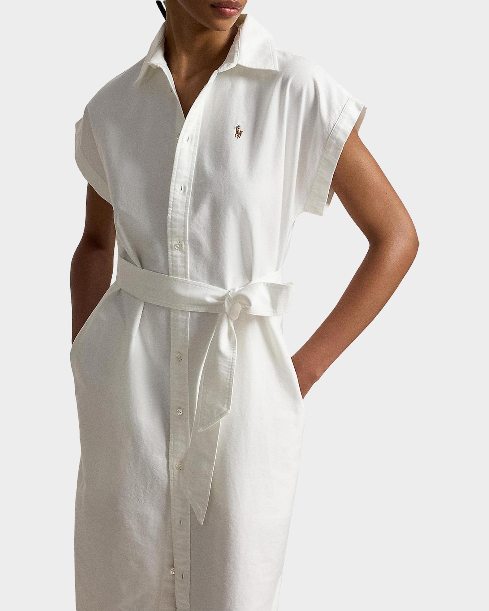 Polo Ralph Lauren Belted Cotton Oxford Shirtdress | Neiman Marcus