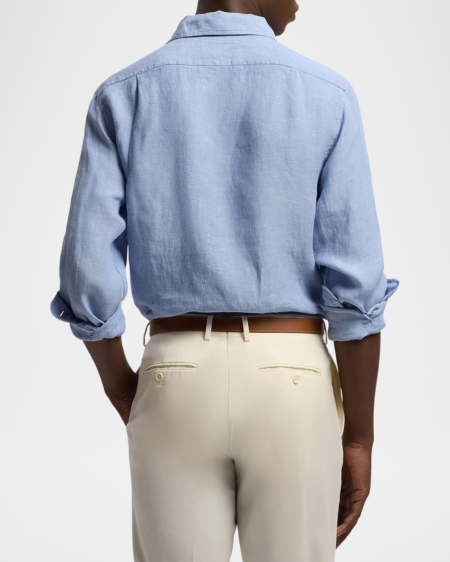 Ralph Lauren Purple Label Linen Chambray Shirt | Neiman Marcus