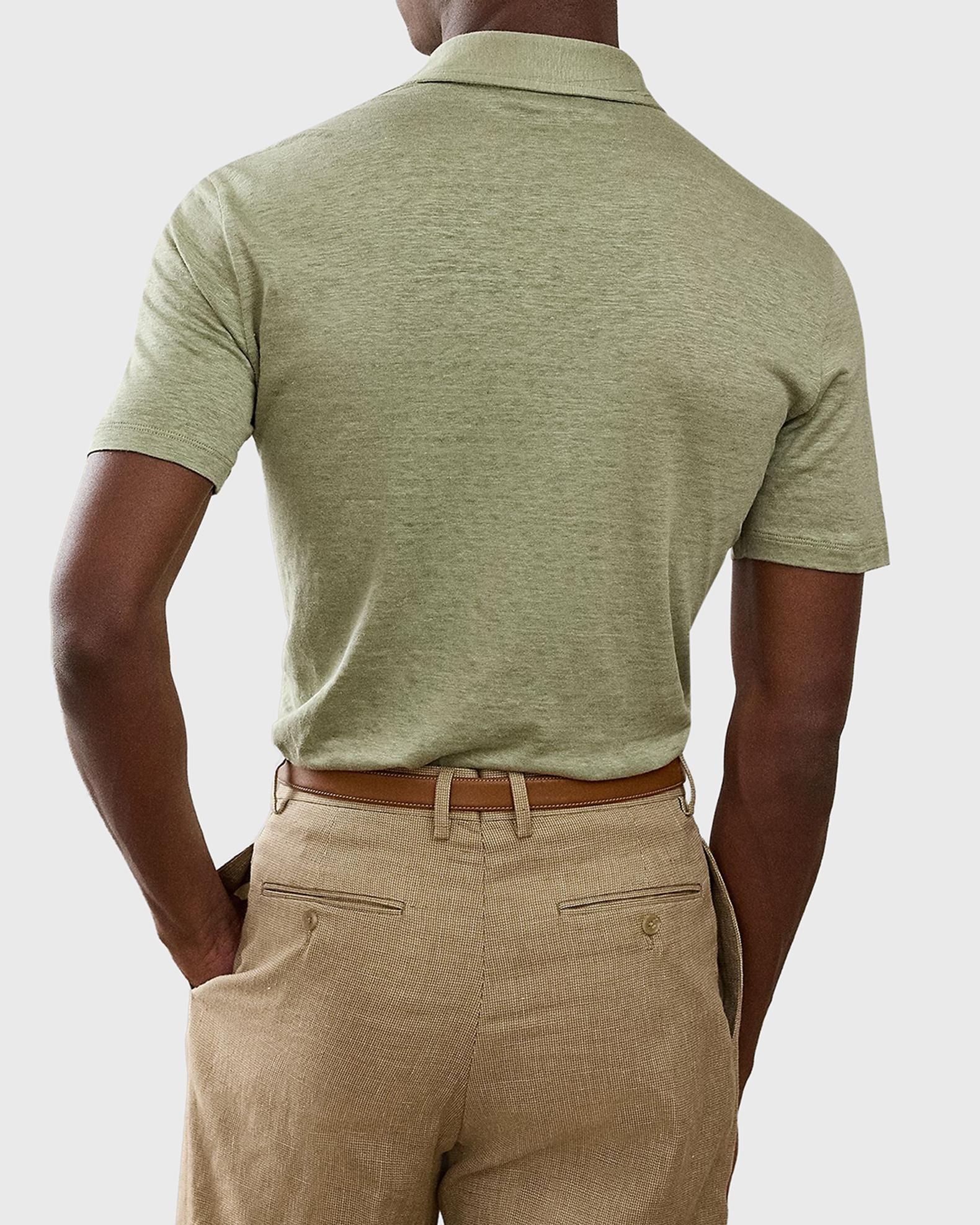 Ralph Lauren Purple Label Men's Linen Jersey Polo Shirt | Neiman