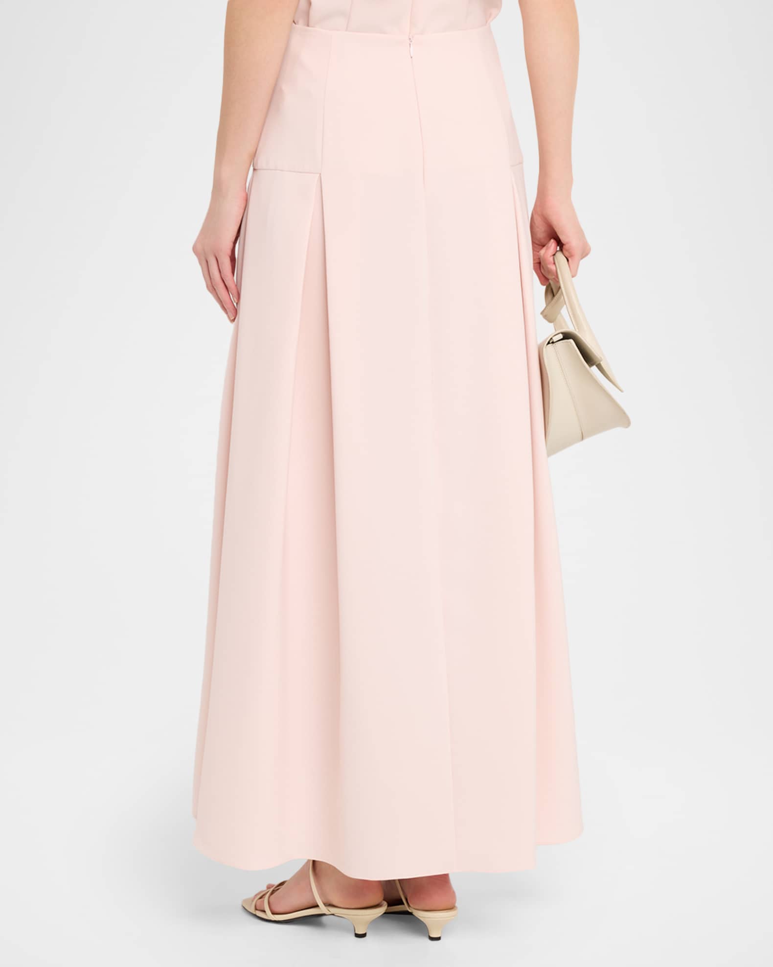 Prabal Gurung Pleat Yoke Maxi Skirt | Neiman Marcus