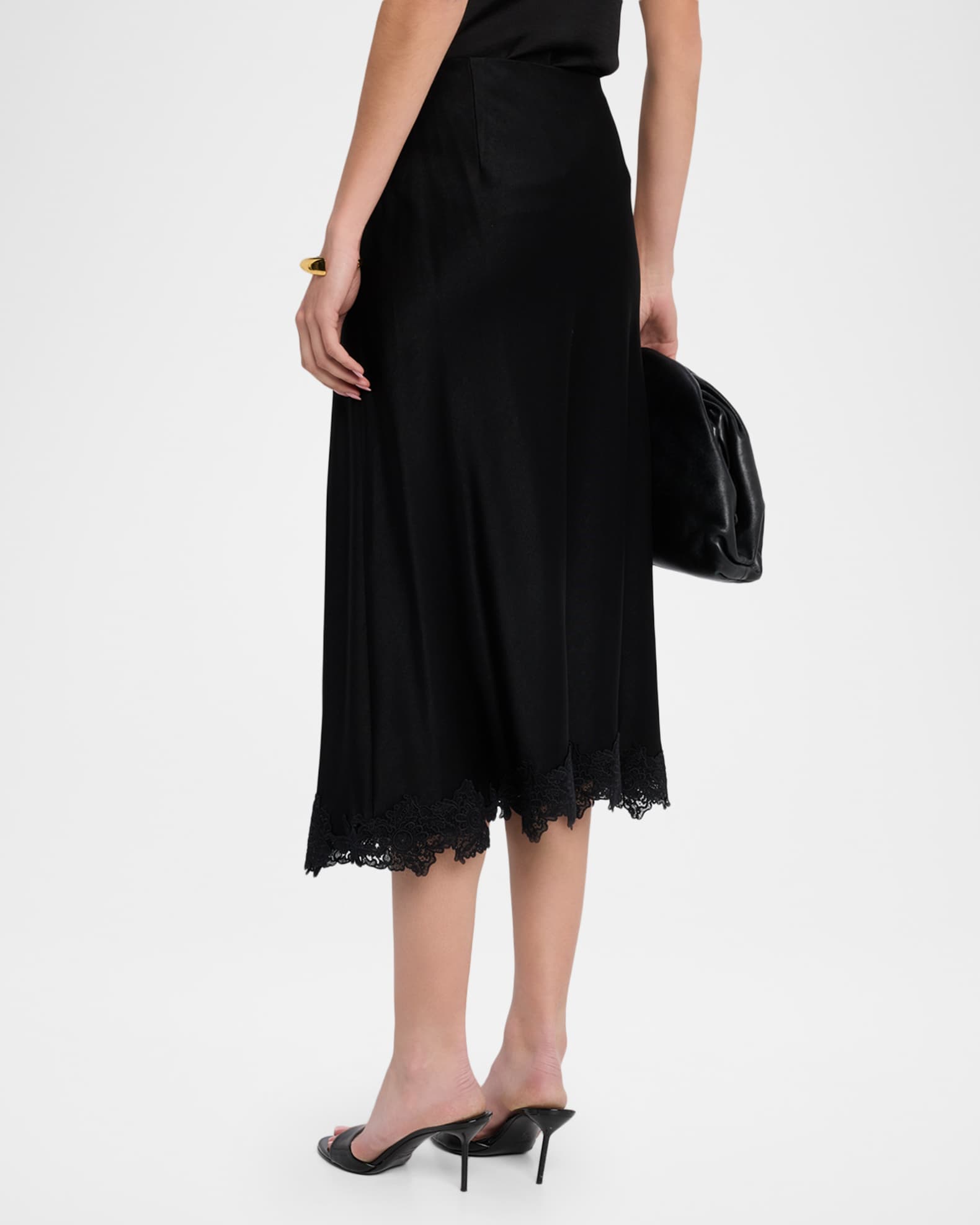 Kobi Halperin Brooks Lace-Trim Midi Skirt | Neiman Marcus