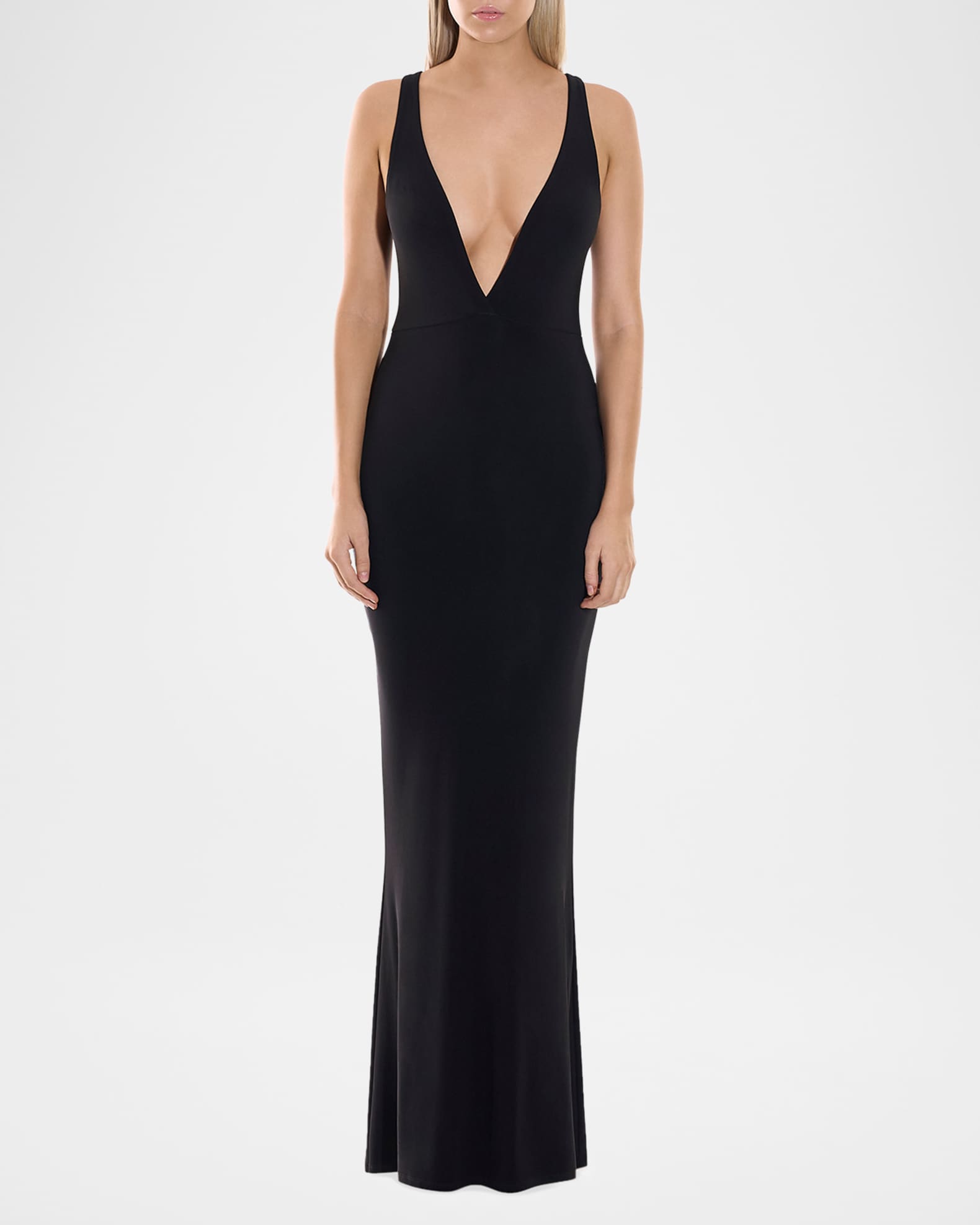 black dress with white accent Love Affair Black Lace Midi Dress With Silk Cups main image 1