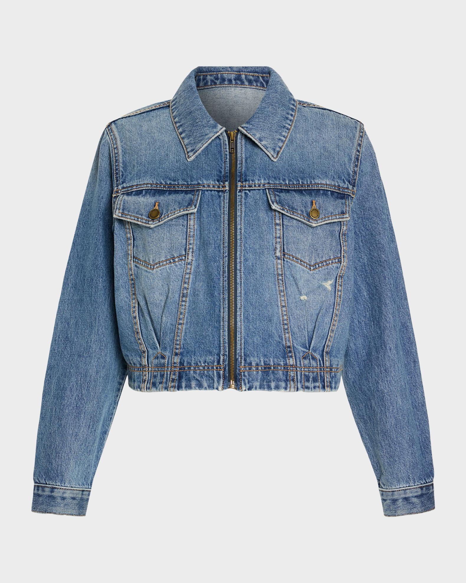 Ramy Brook Jannah Distressed Denim Jacket | Neiman Marcus