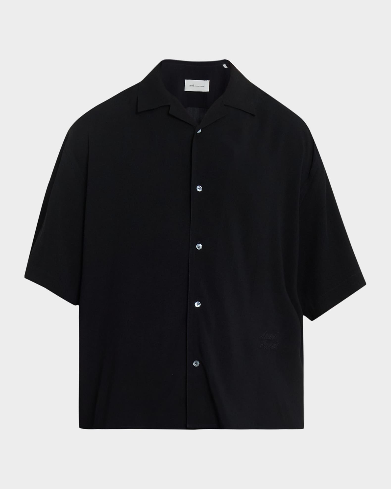 Ami Paris Men's Embroidered Ami Paris Boxy-Fit Viscose Short
