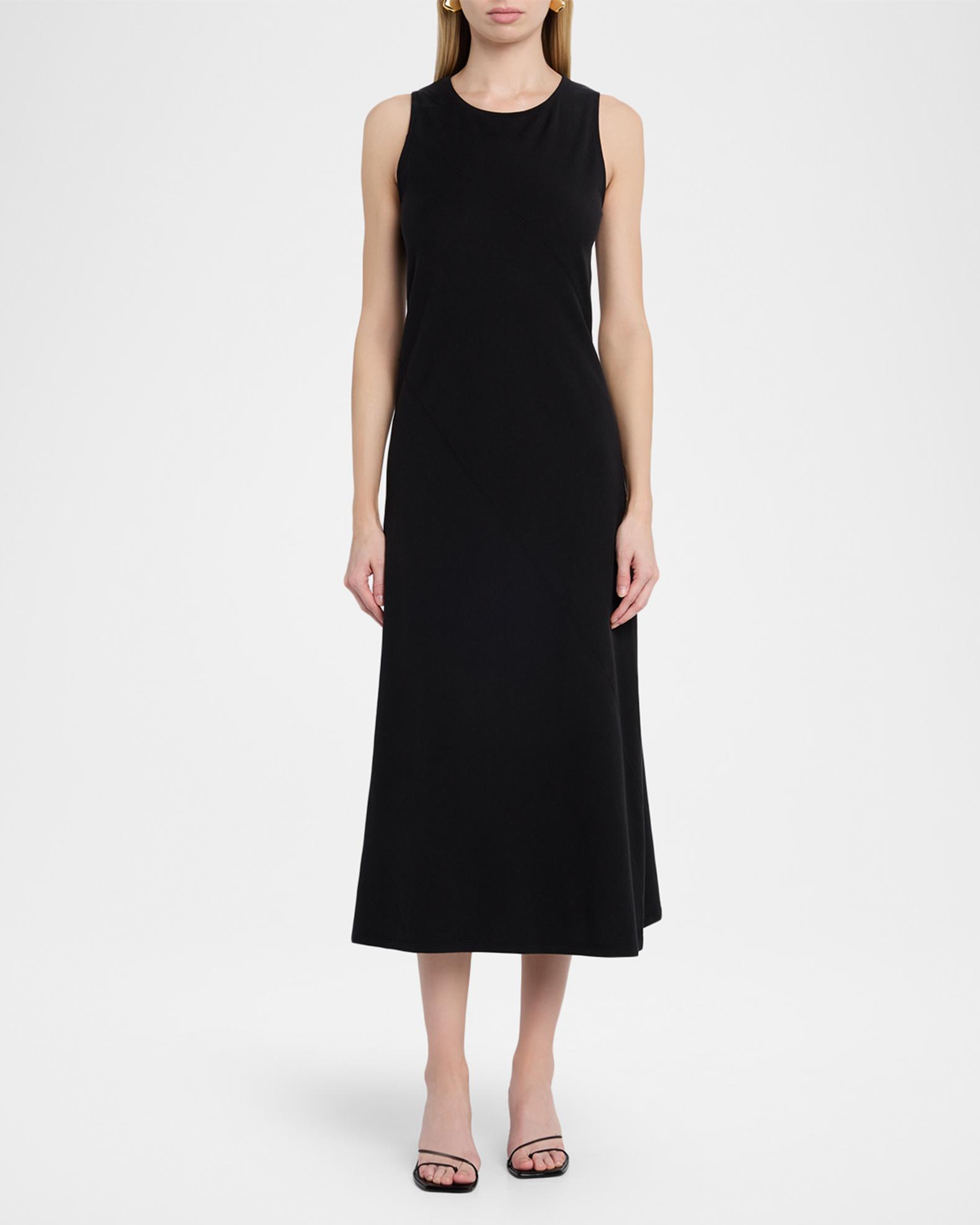 sleeveless dress Black Sleeveless Short Dress With Pockets