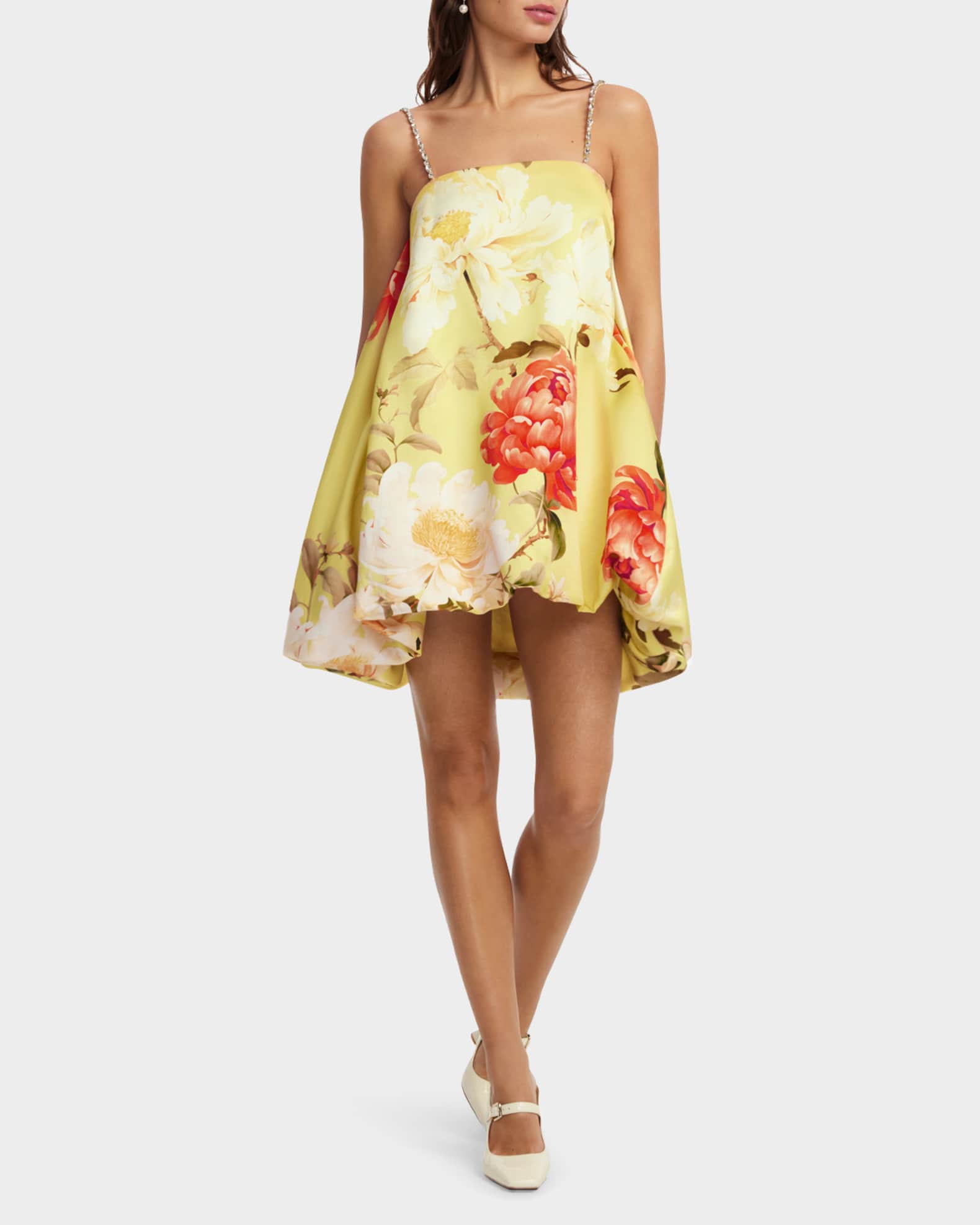 LEO LIN Patsy Crystal-Embellished Bubble Mini Dress | Neiman Marcus