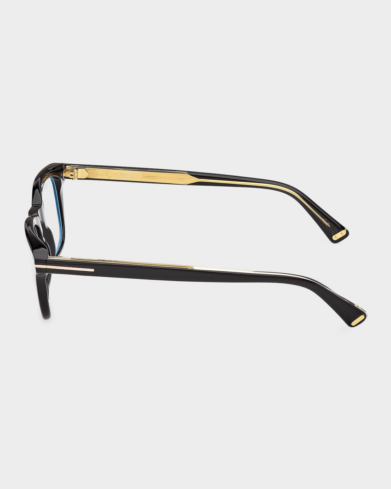 TOM FORD Men's Acetate Square Blue-Block Optical Frames | Neiman