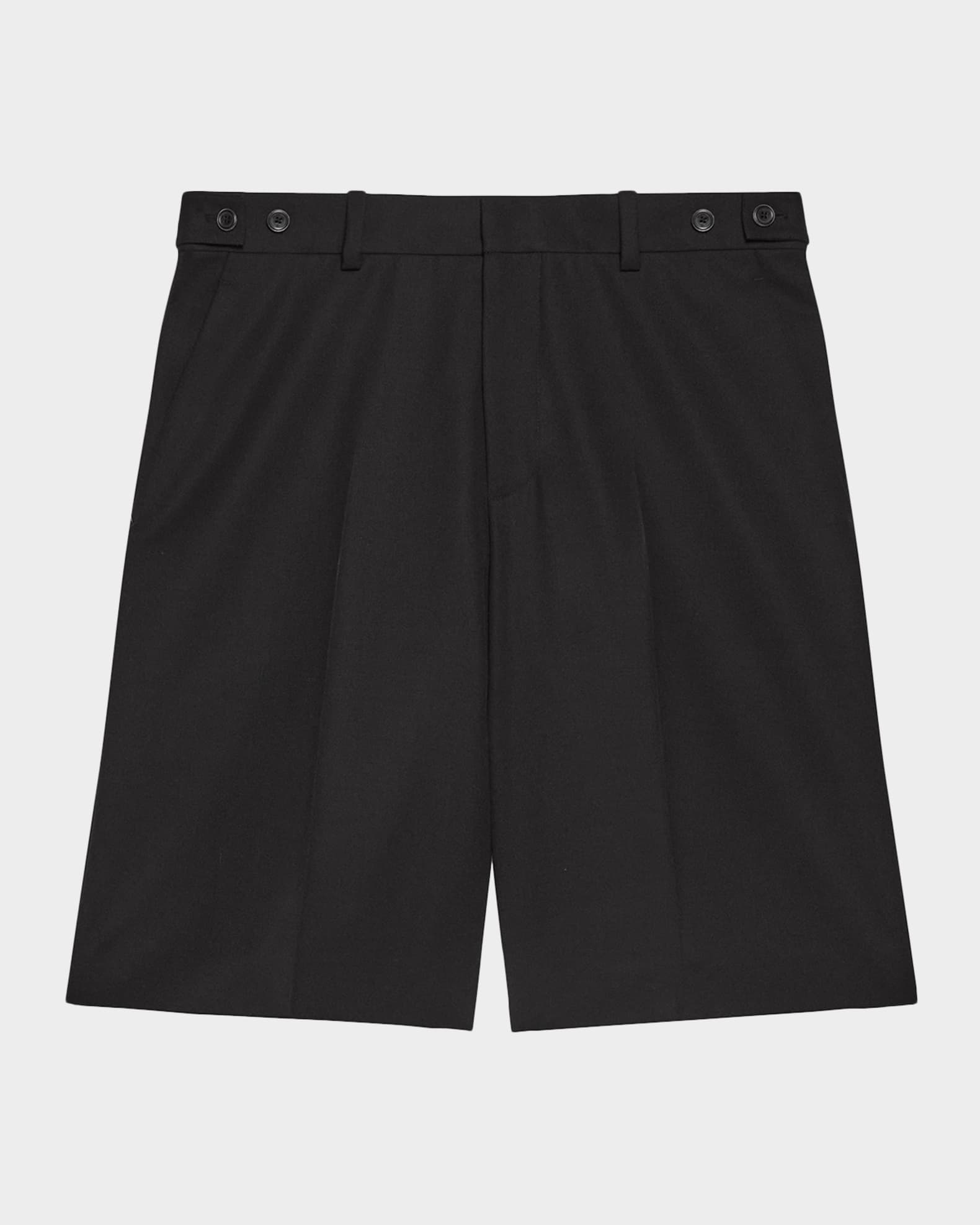 Helmut Lang Men's HL001 Wool Waistband-Tab Shorts | Neiman Marcus