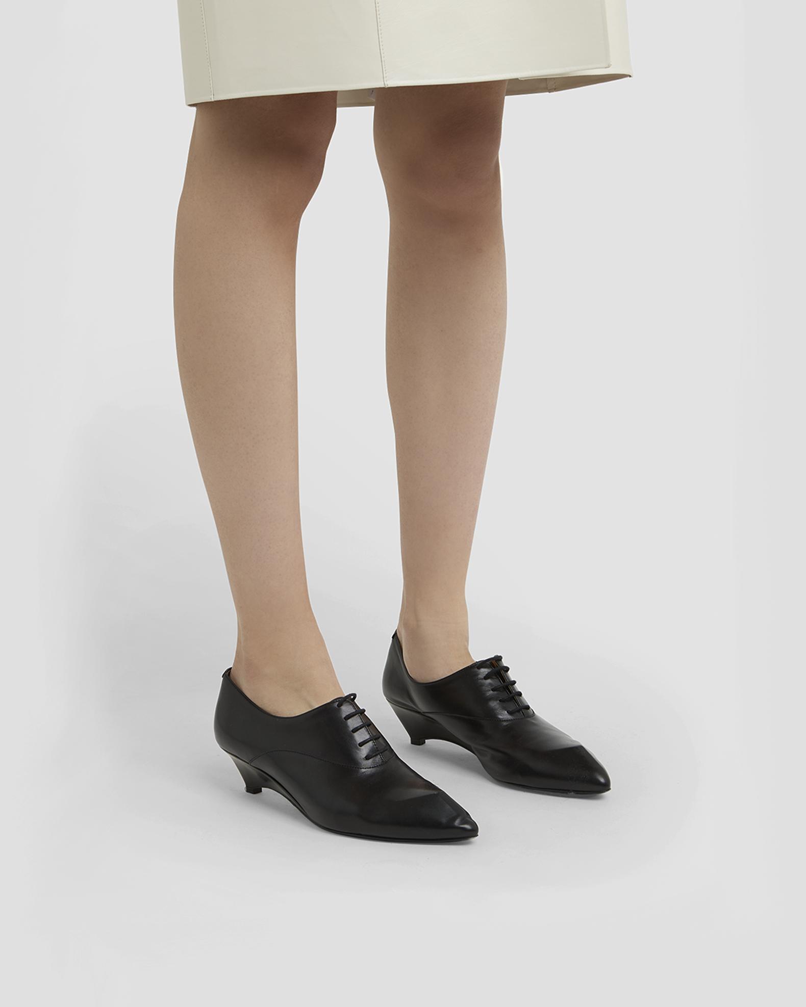ジルサンダー Jil Sander 35mm Leather Oxford Wedges | Neiman Marcus