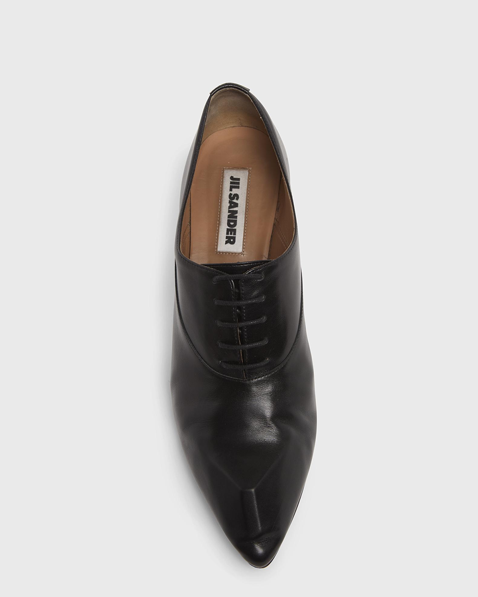 Jil Sander 35mm Leather Oxford Wedges | Neiman Marcus