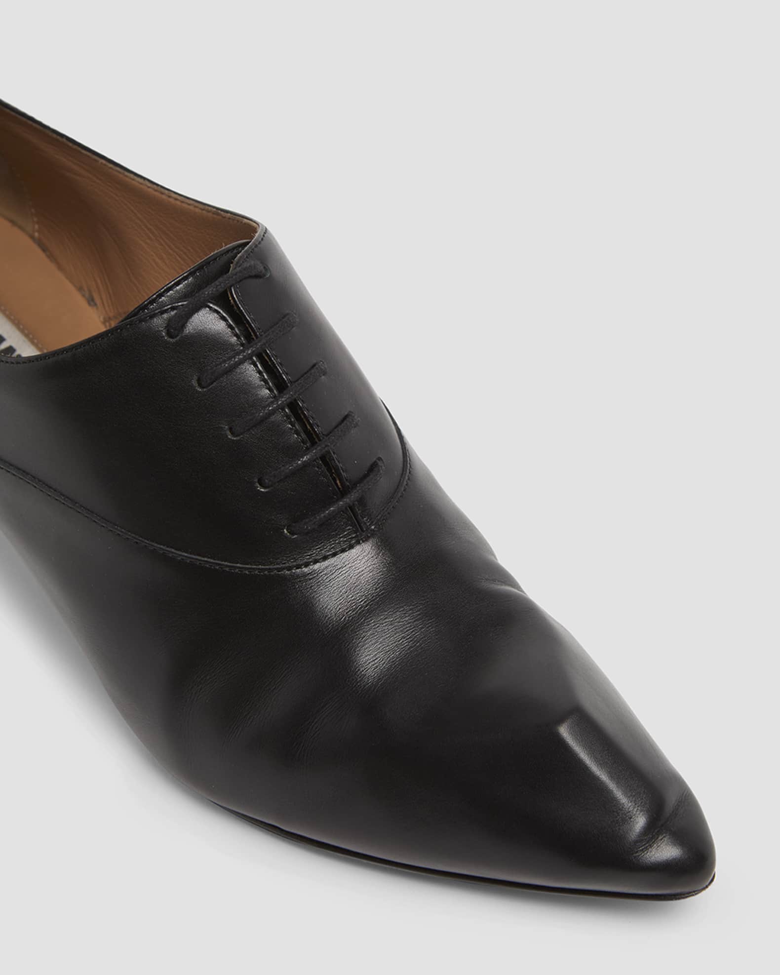 Jil Sander 35mm Leather Oxford Wedges | Neiman Marcus