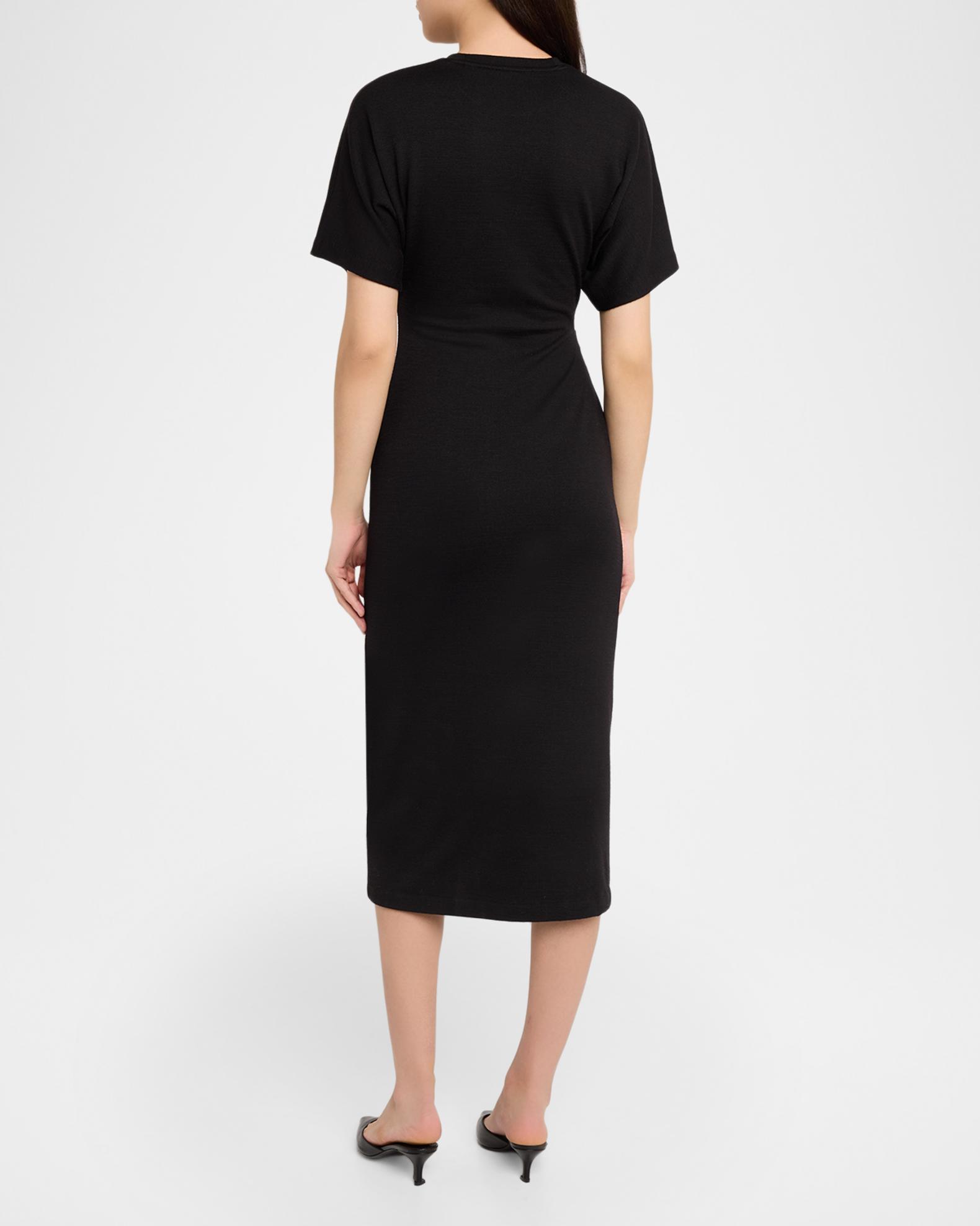 ruched short sleeve midi dress Kezqiaxn Midi Dresses for Women Summer Ruched Short Sleeve V-Neck Button Up  Dress Beach Sundress Plus Size Fashion
