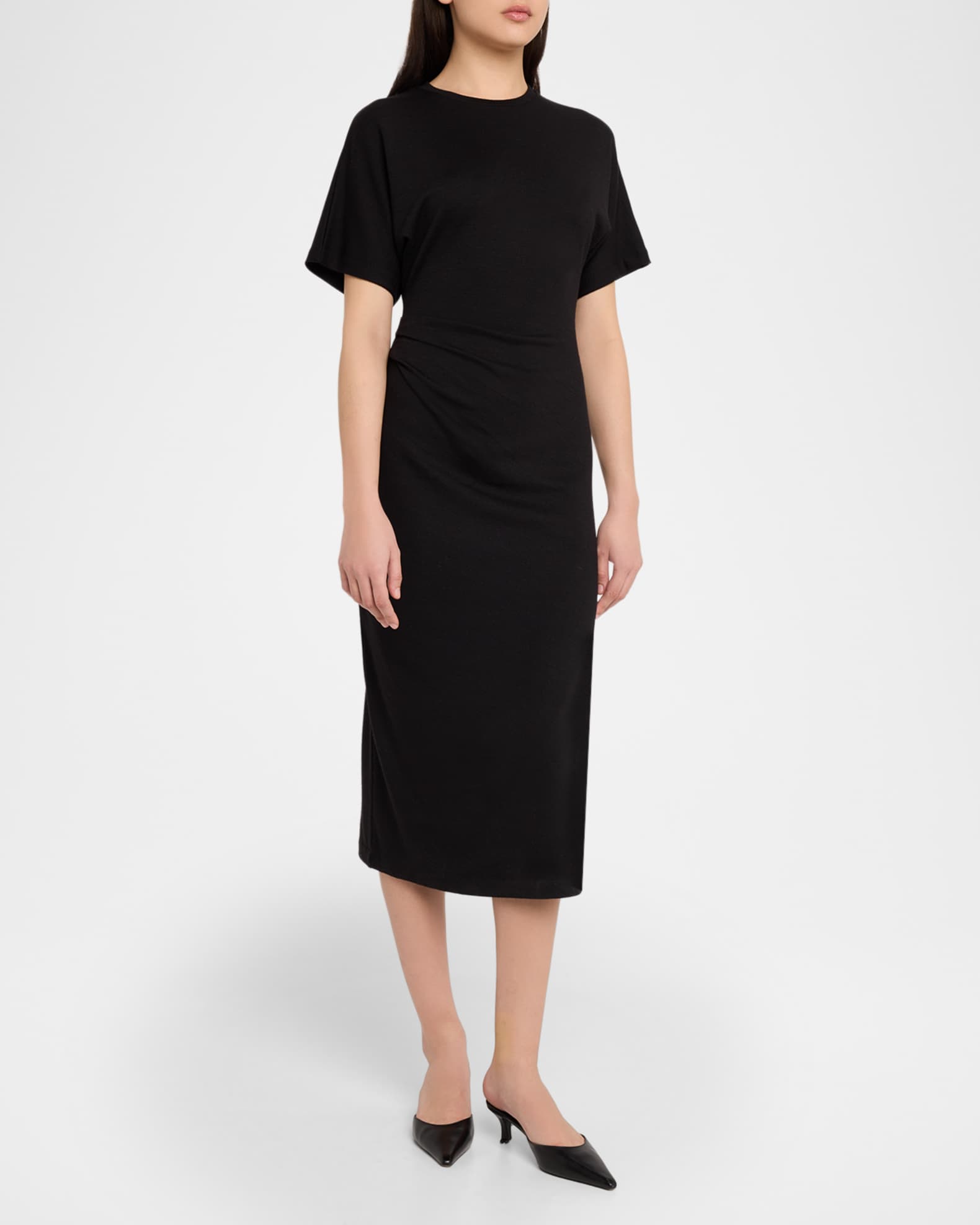 vince jersey dress Vince Women's Cowl Neck Dress - Black