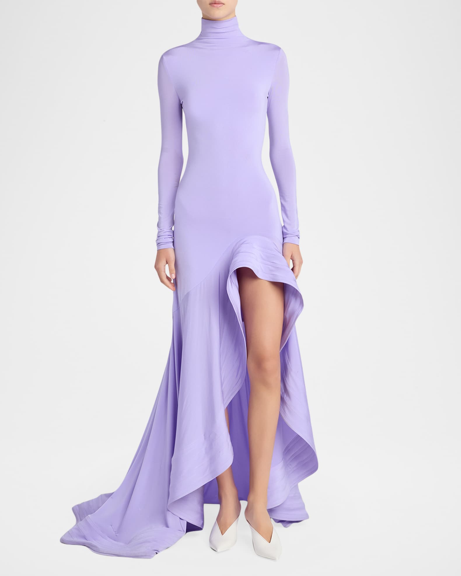 dress stella mccartney Women Black Miracle Mini neck and draped design. Stella McCartney Launches Bridalwear |