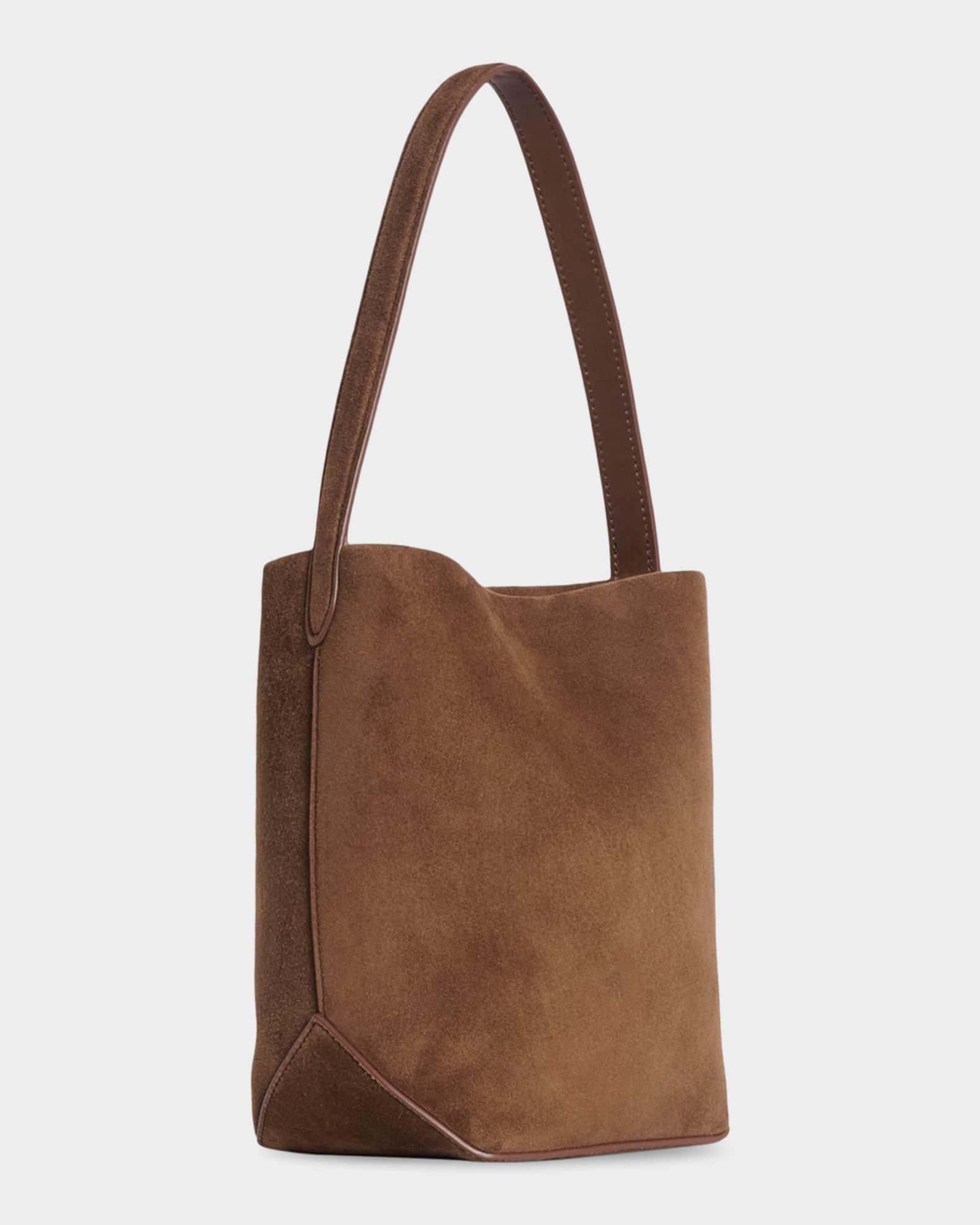THE ROW Park Small North-South Tote Bag in Suede | Neiman Marcus