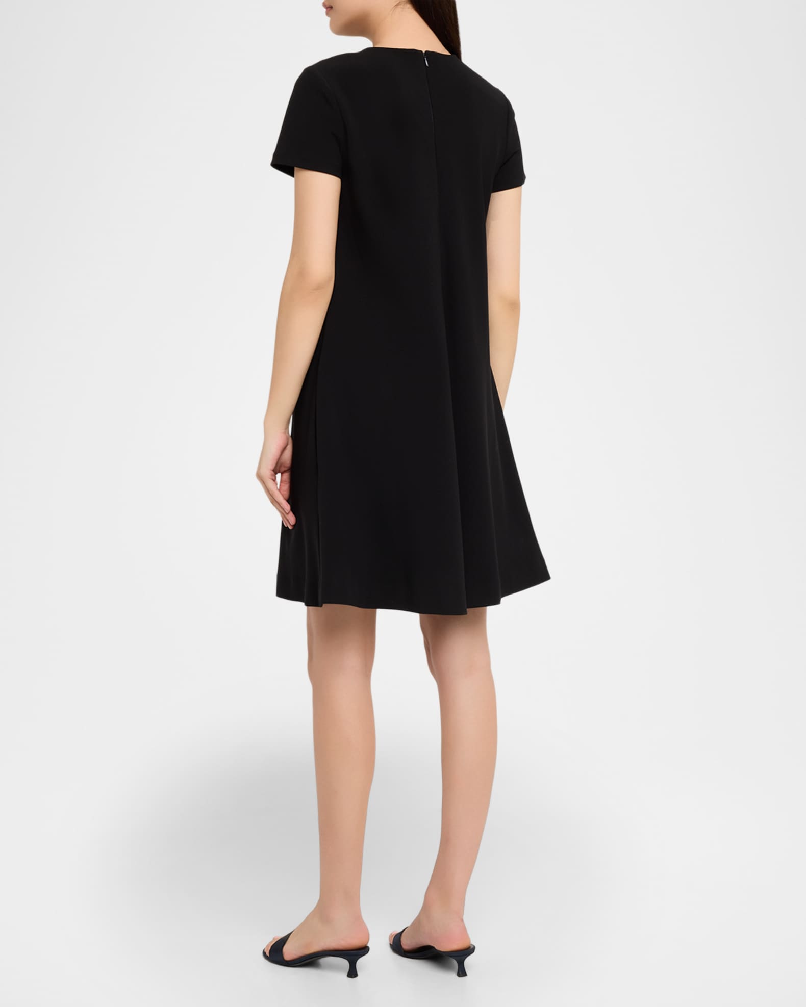Vince Bias Short-Sleeve Mini Dress | Neiman Marcus