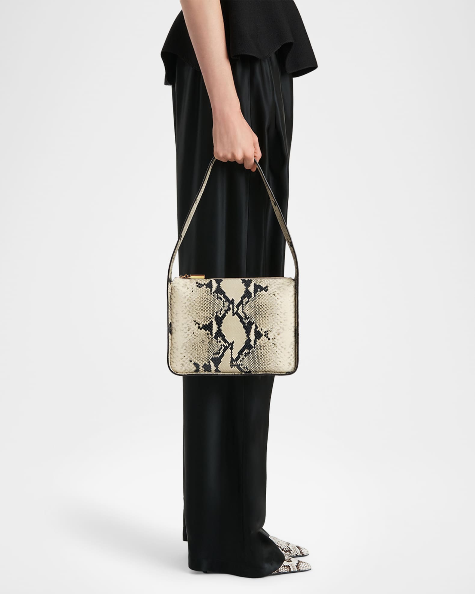 バッグ y2k Japan python leather shoulder bag Khaite Lori Squared Python-Embossed Leather Shoulder Bag | Neiman