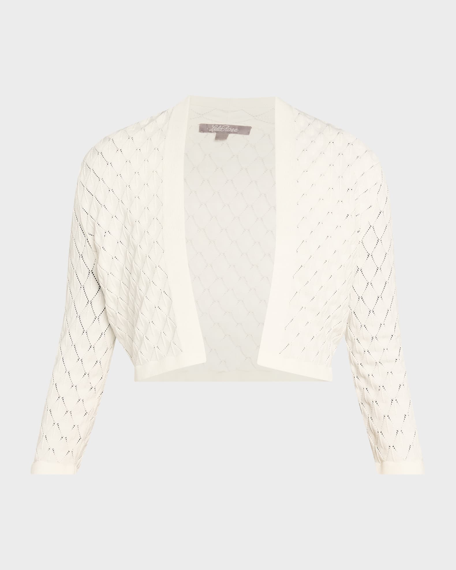 Lela Rose Pointelle Knit Bolero Jacket | Neiman Marcus